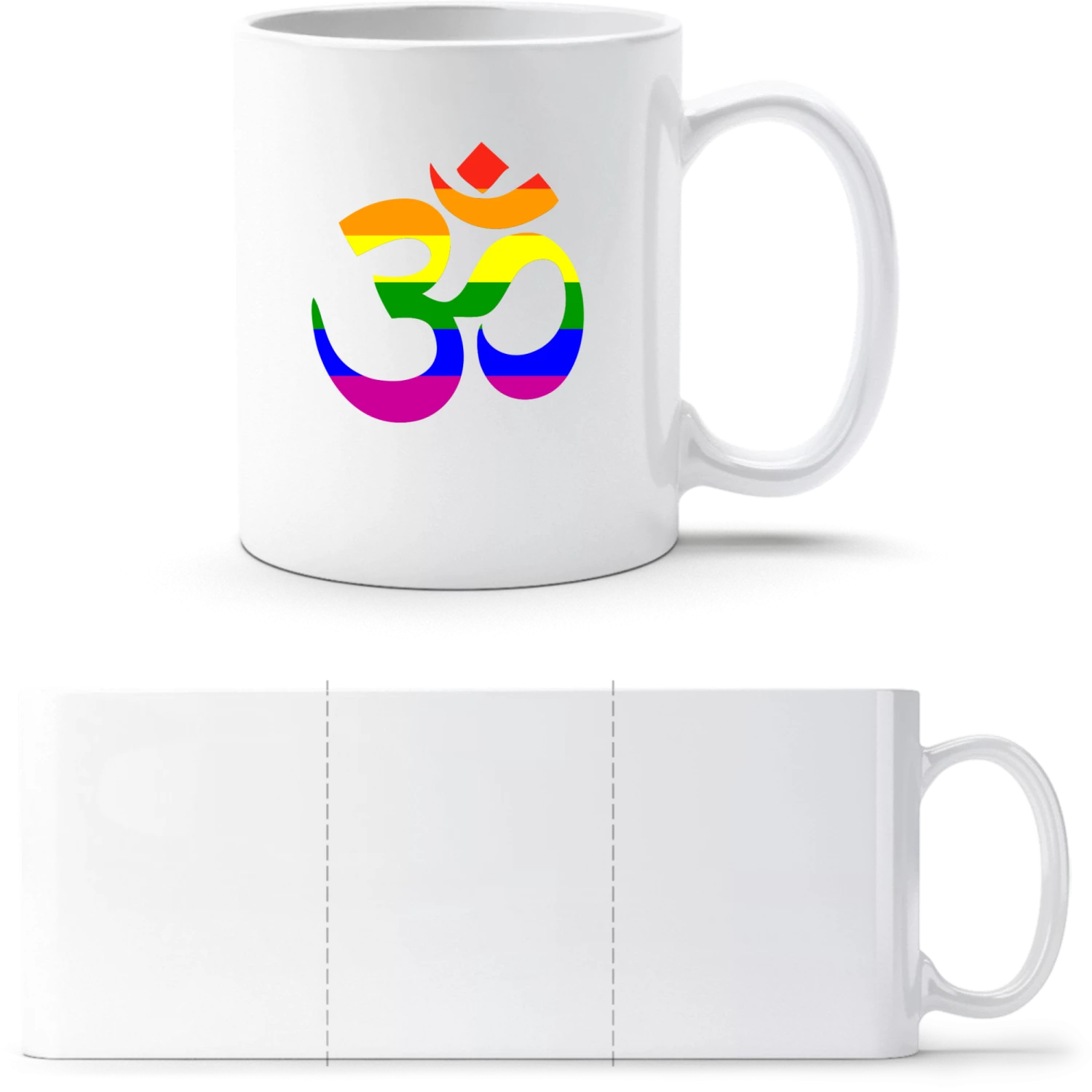 Rainbow Ohm - White White mug - front