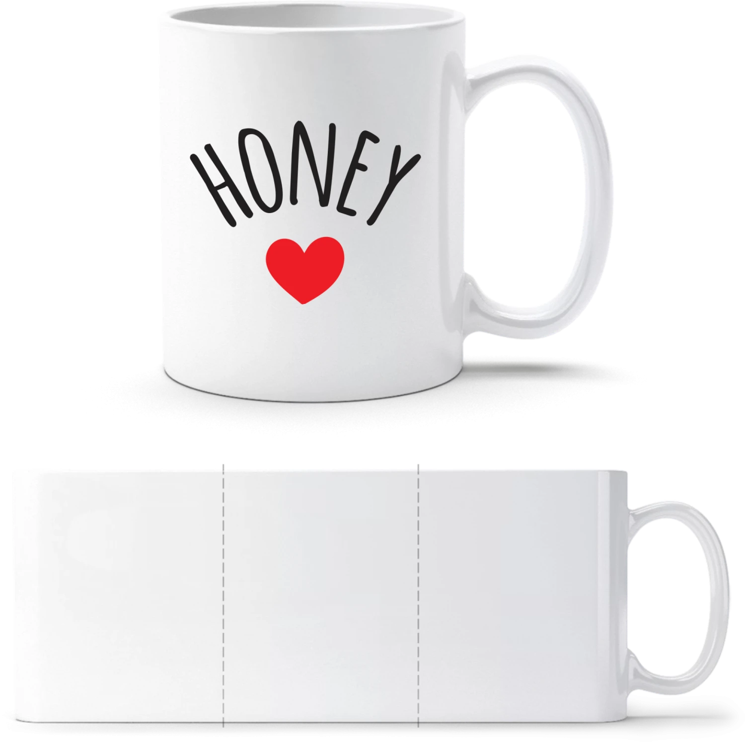 Honey - White White mug - front