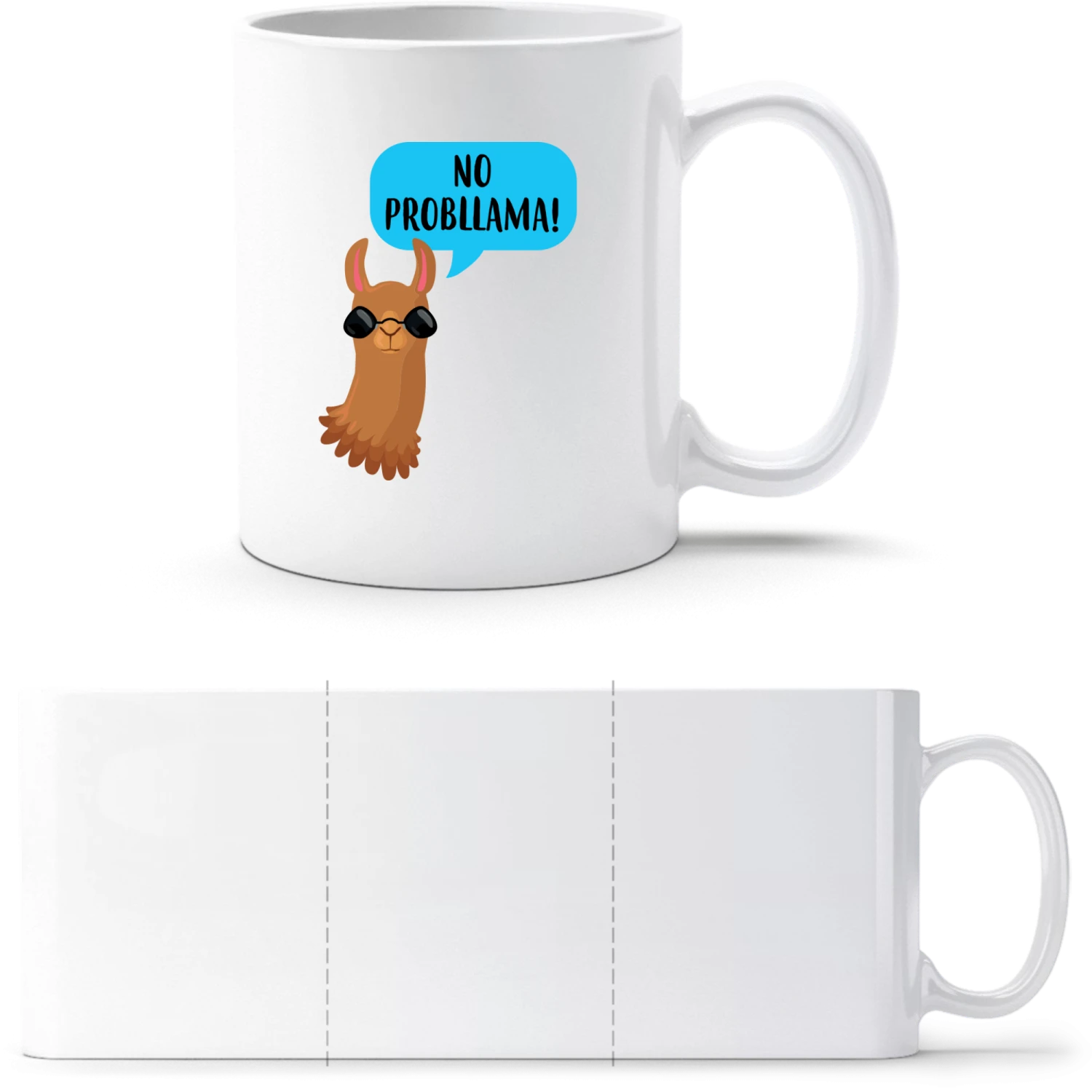 No Probllama - White White mug - front