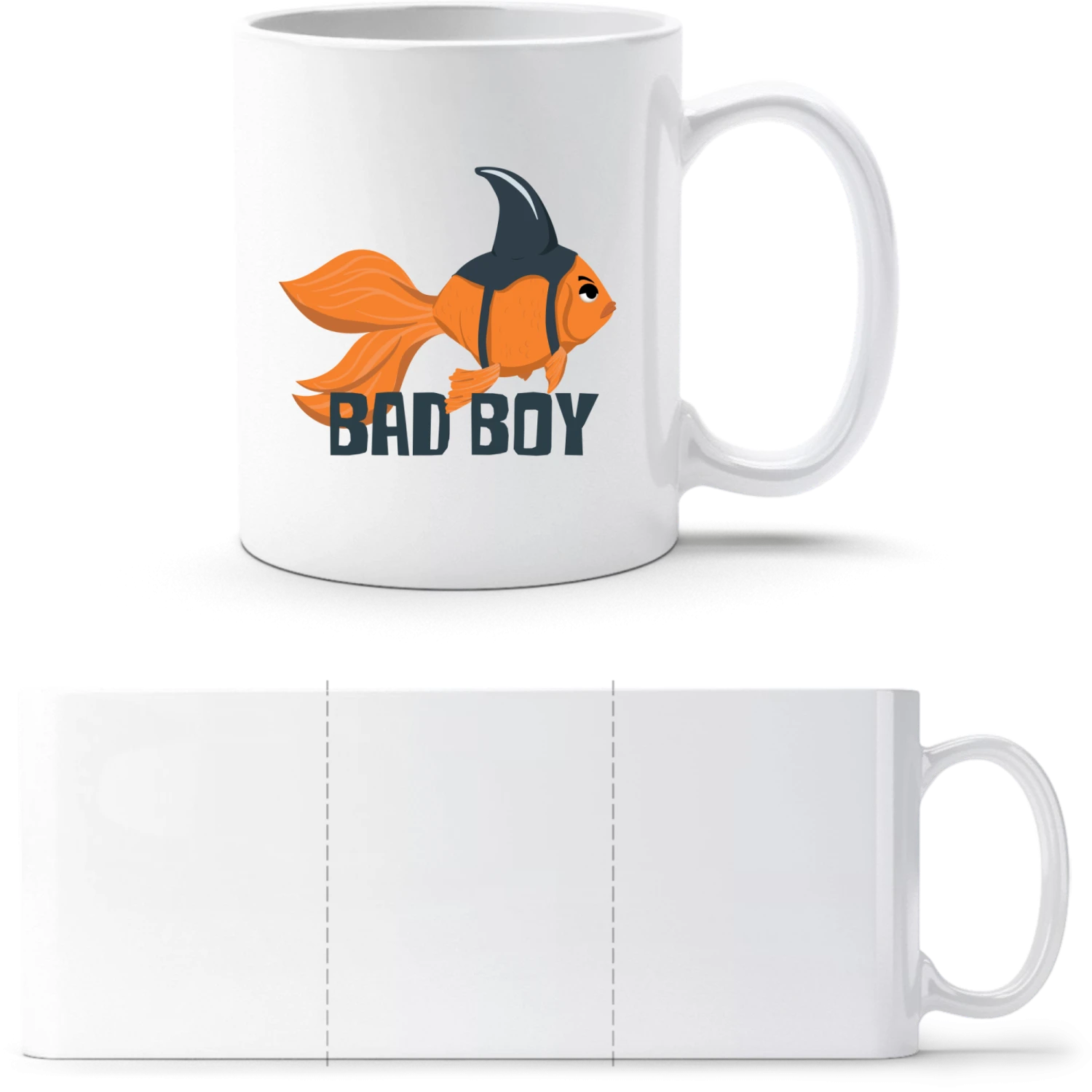 Bad Boy Goldfish - White White mug - front