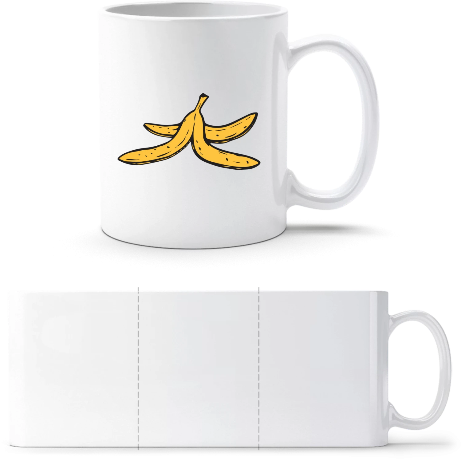 Banana Peel - White White mug - front