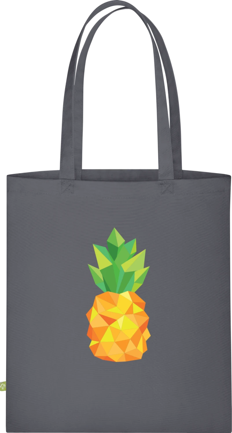 Stylish Pineapple - Graphite Grey Organic Bag for Life - Front
