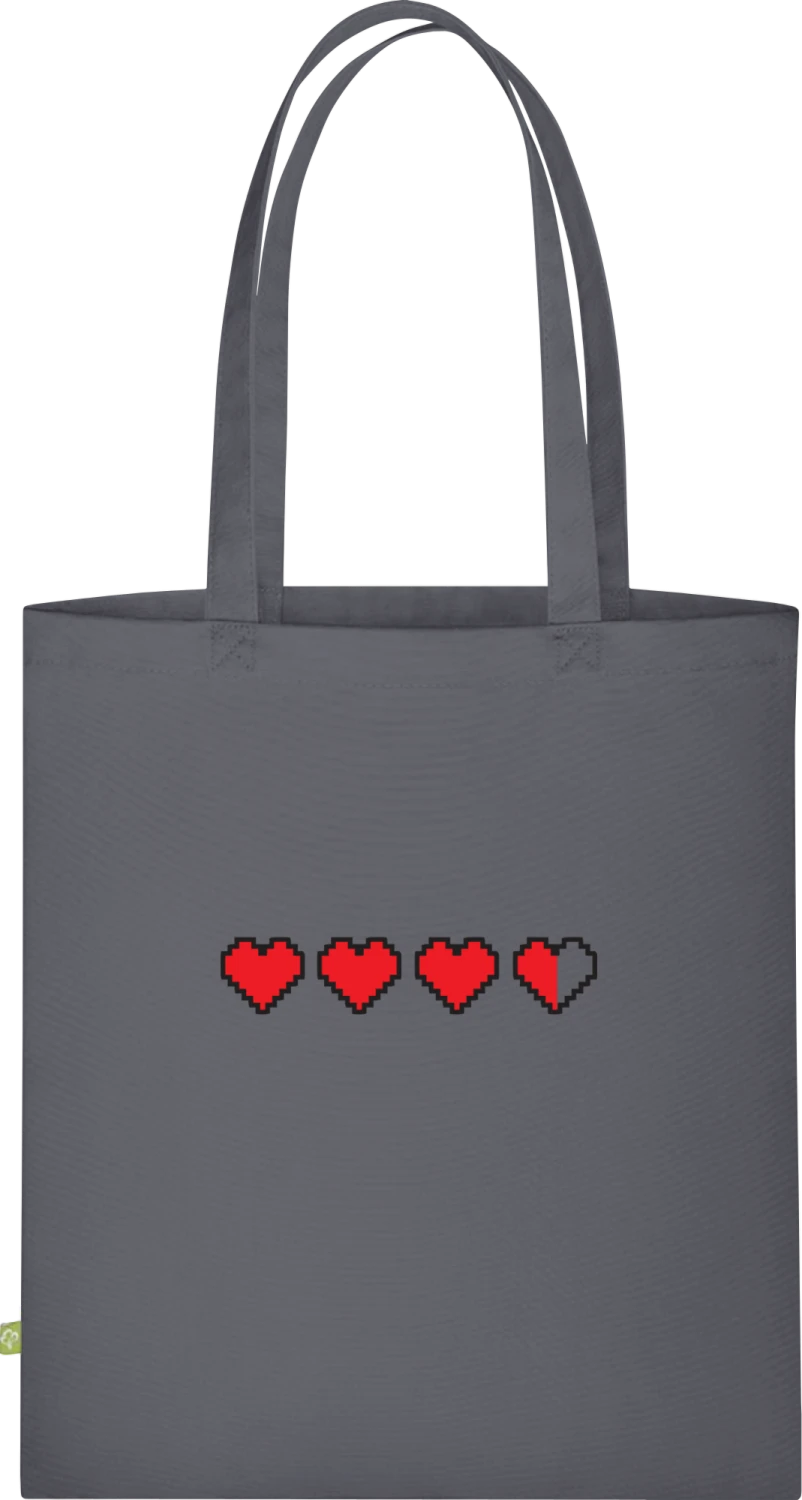 Loading Hearts - Graphite Grey Organic Bag for Life - Front