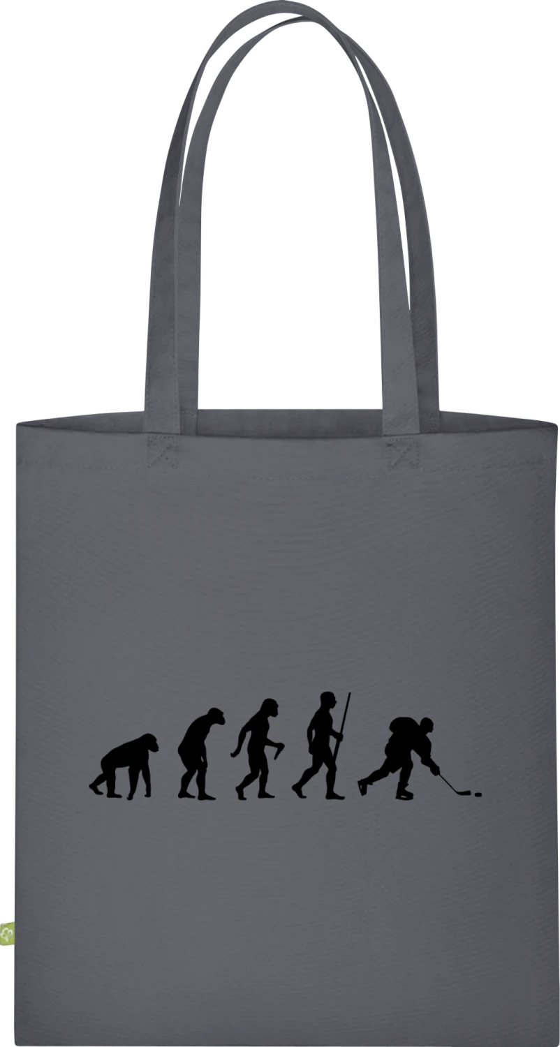 Ice Hockey Player Evolution - Graphite Grey Organic Bag for Life - Front
