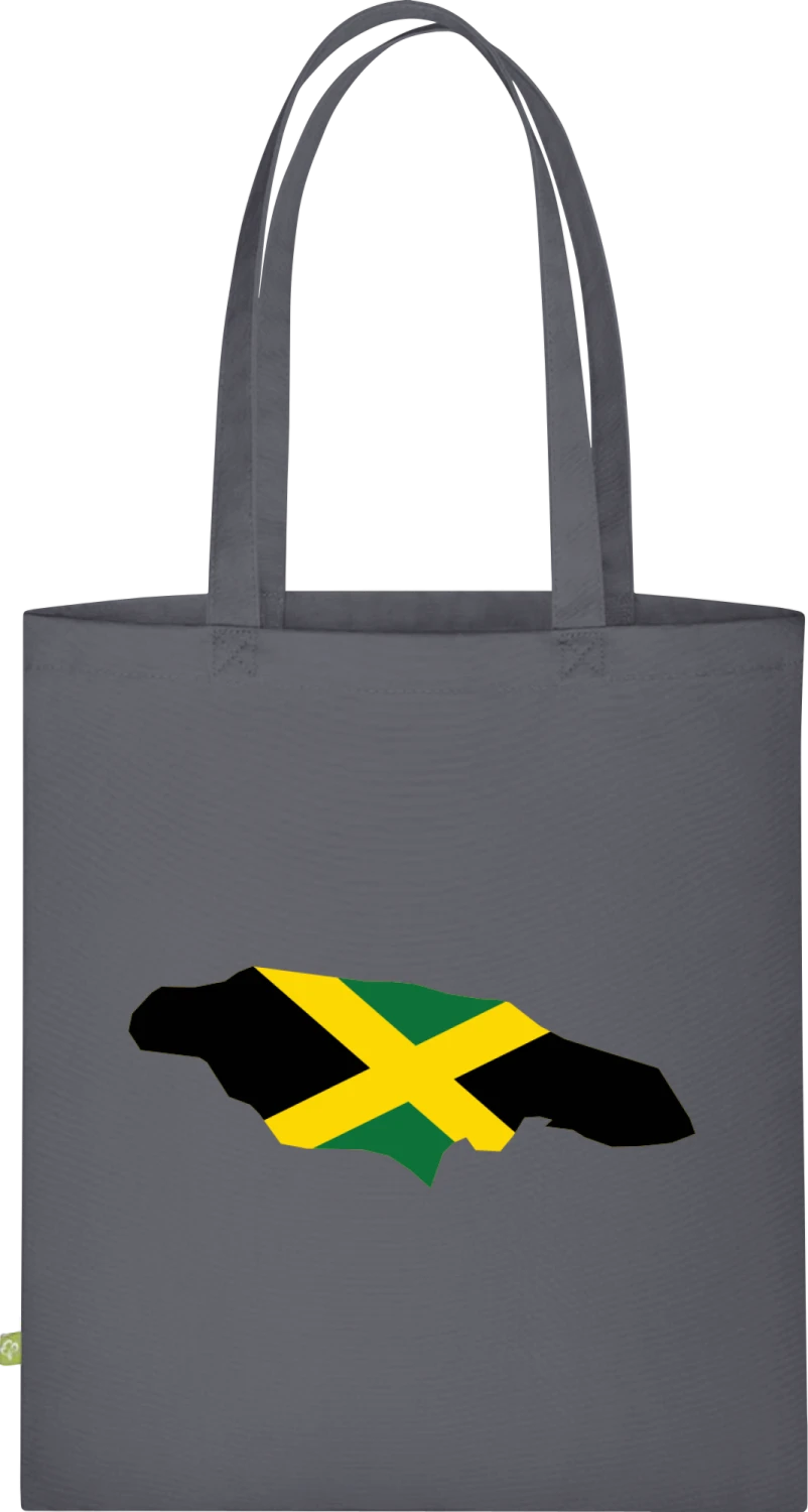 Jamaica Map - Graphite Grey Organic Bag for Life - Front