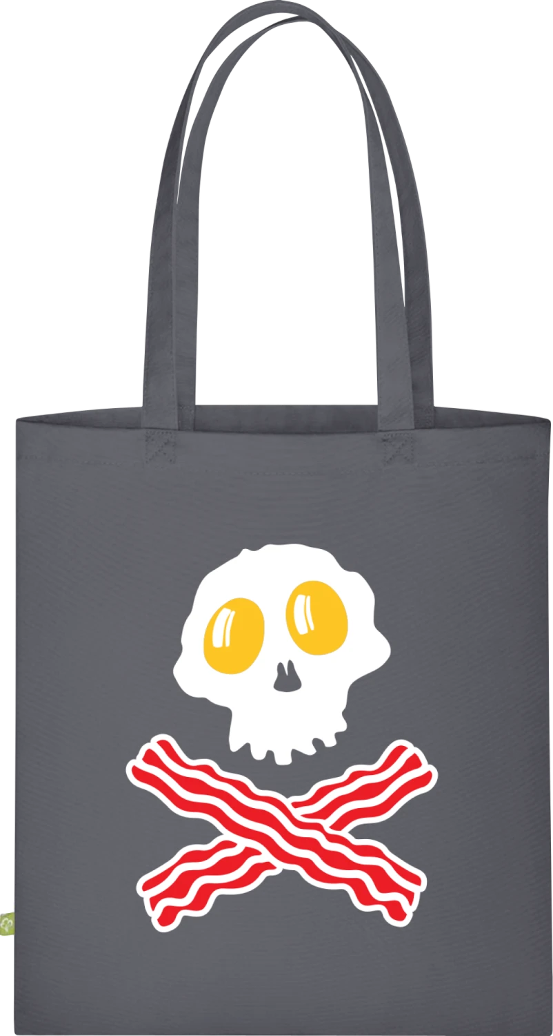 Fried Egg Skull - Graphite Grey Organic Bag for Life - Front