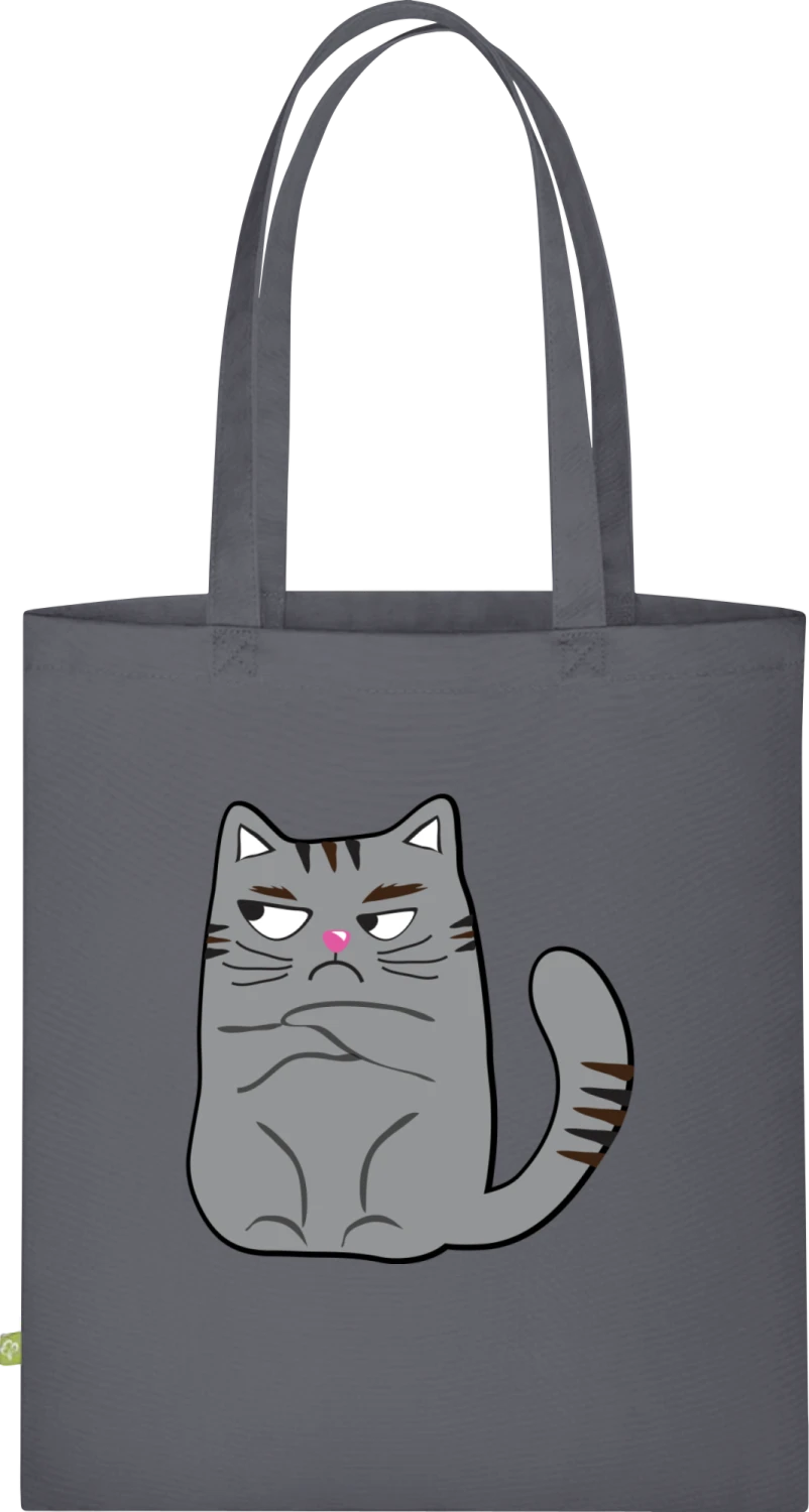 Fat Cat Comic - Graphite Grey Organic Bag for Life - Front