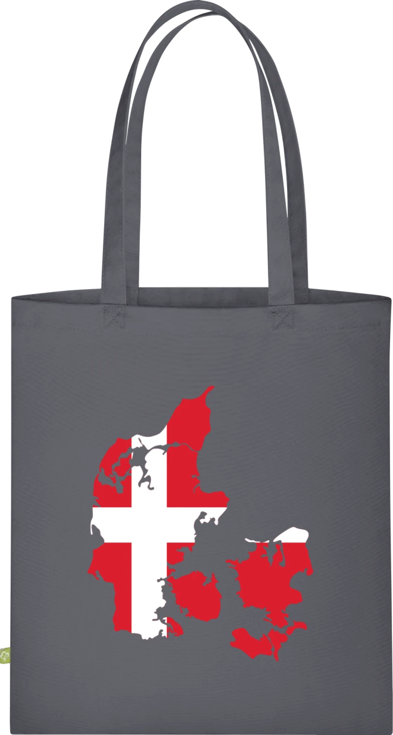 Denmark Map - Graphite Grey Organic Bag for Life - Front