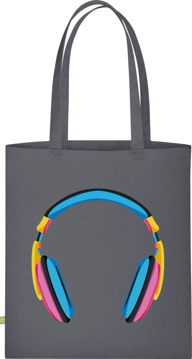 Funky Headphone - Graphite Grey Organic Bag for Life - Front