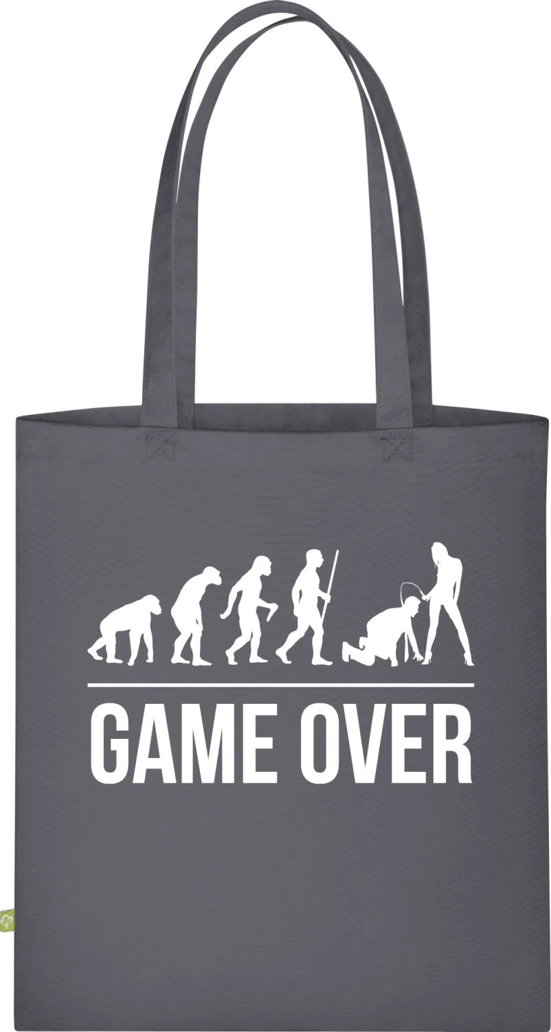 Game Over Man Evolution - Graphite Grey Organic Bag for Life - Front