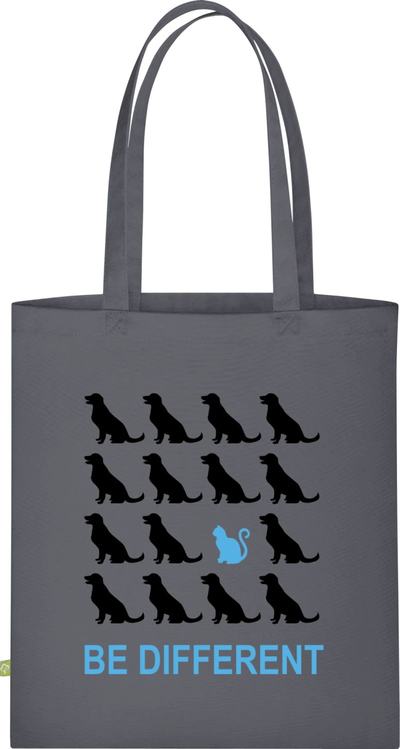 Be Different Cat - Graphite Grey Organic Bag for Life - Front