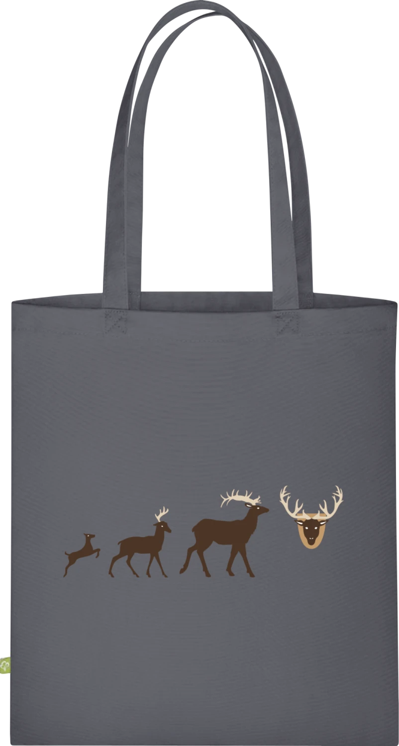 Evolution Deer To Antlers - Graphite Grey Organic Bag for Life - Front