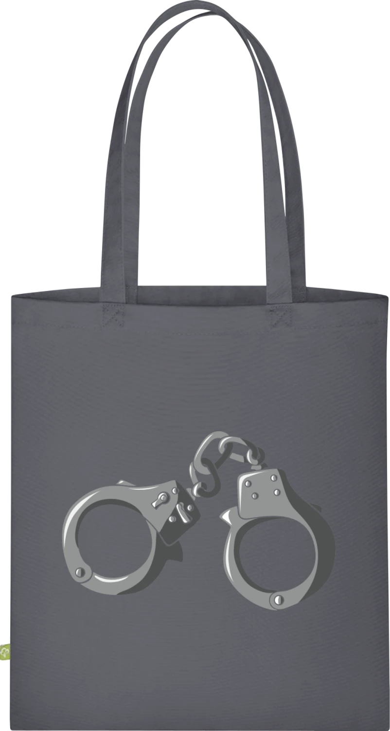 Handcuff Illustration - Graphite Grey Organic Bag for Life - Front