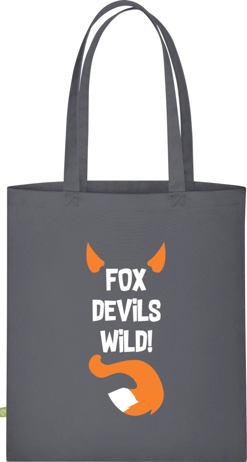 Fox Devils Wild - Graphite Grey Organic Bag for Life - Front