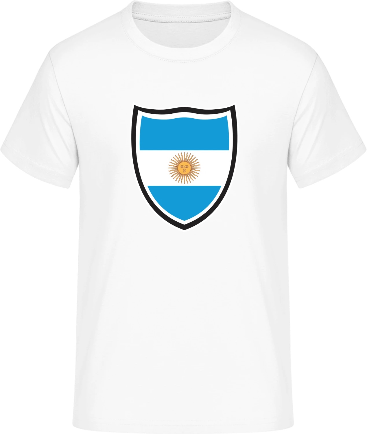 Argentina Flag Shield - Front_Weiß