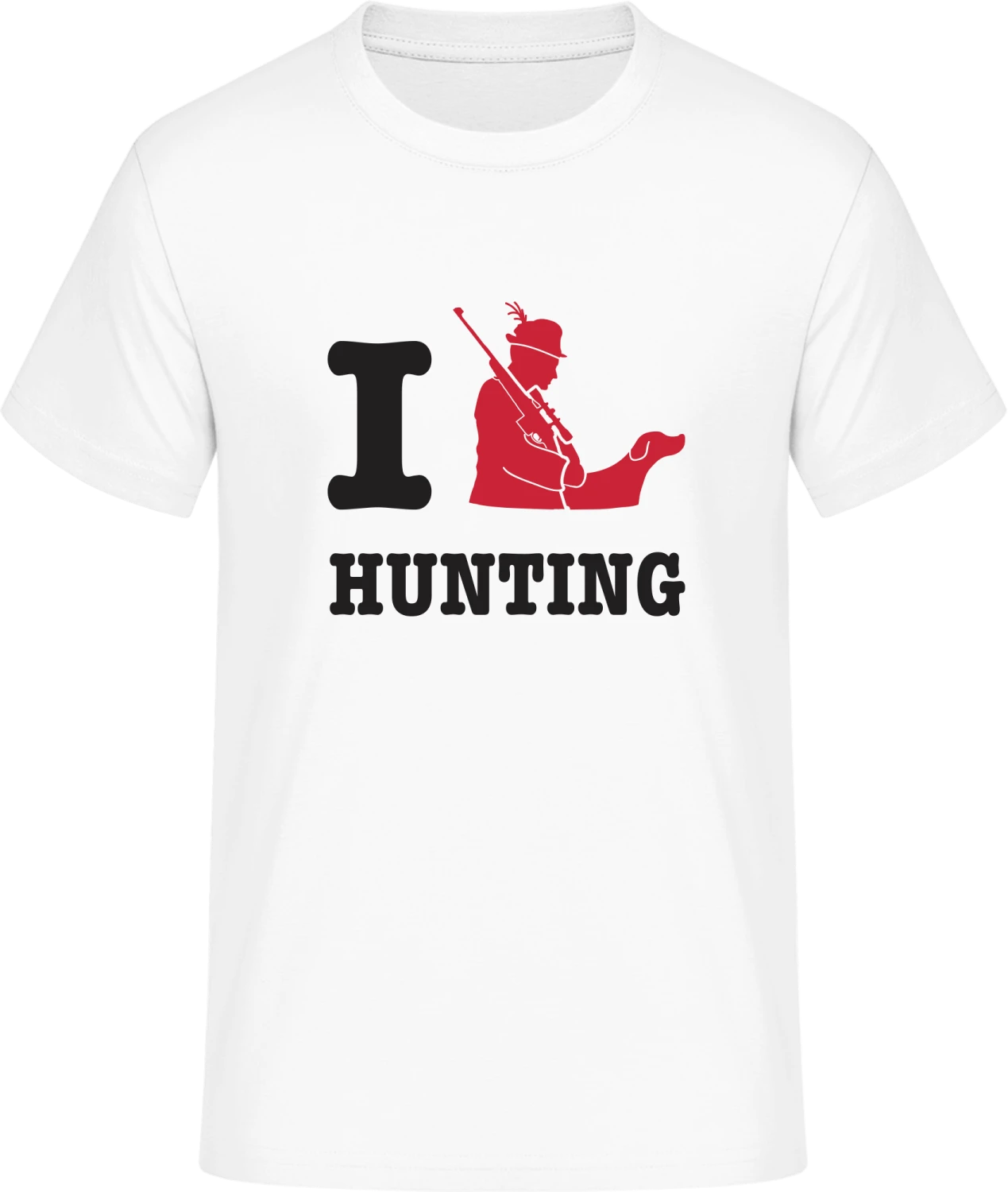 I Love Hunting - Front_Weiß