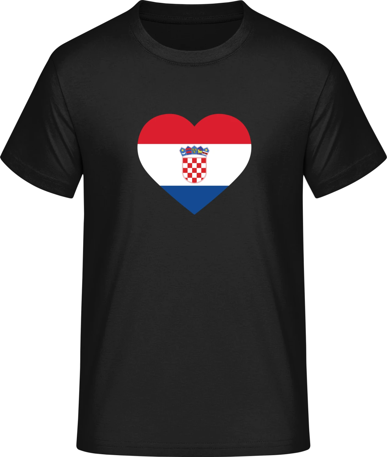 Croatia Heart - Front_Schwarz