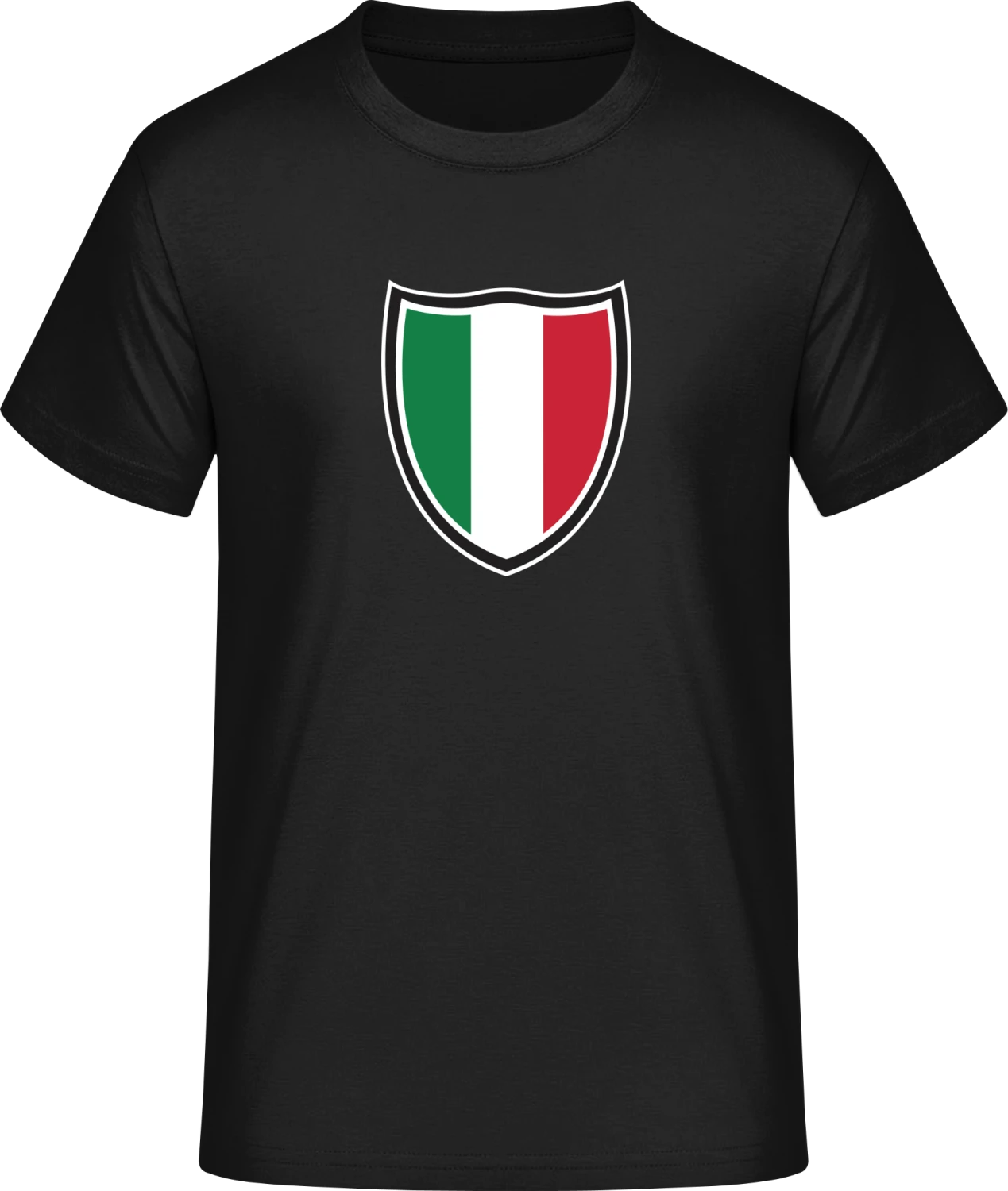 Italy Shield Flag - Front_Schwarz
