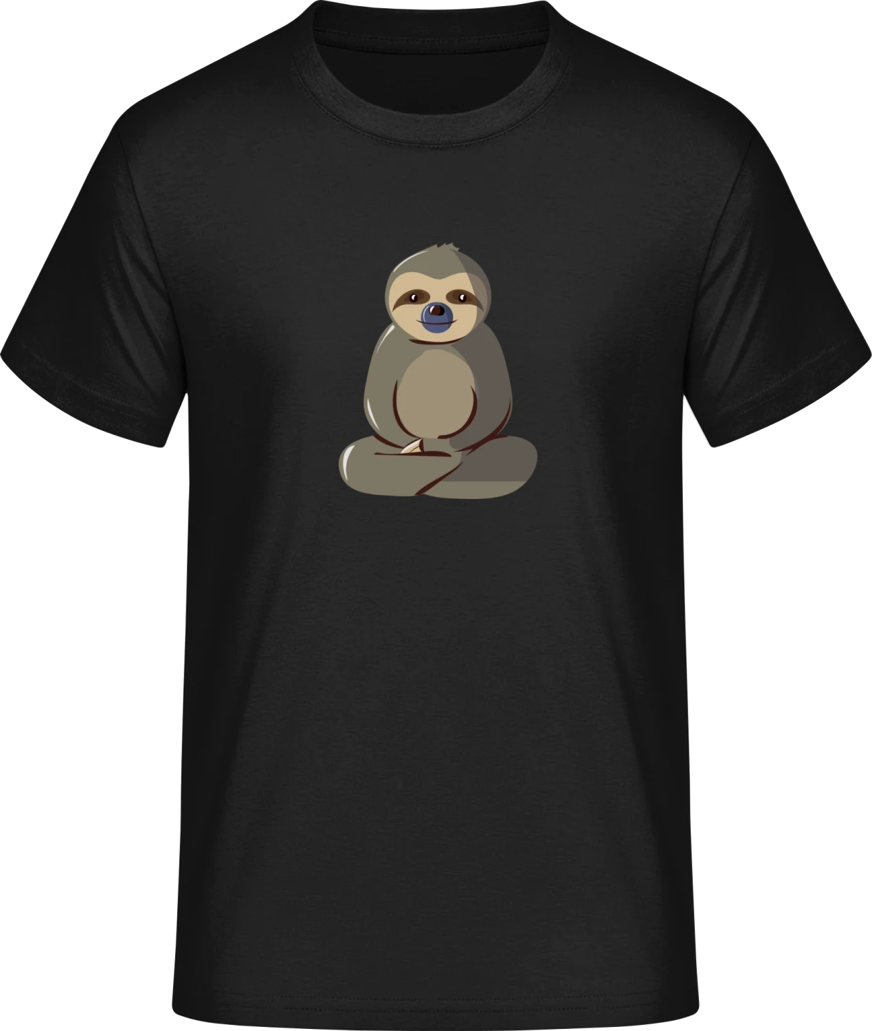 Sloth Sitting - Front_Schwarz