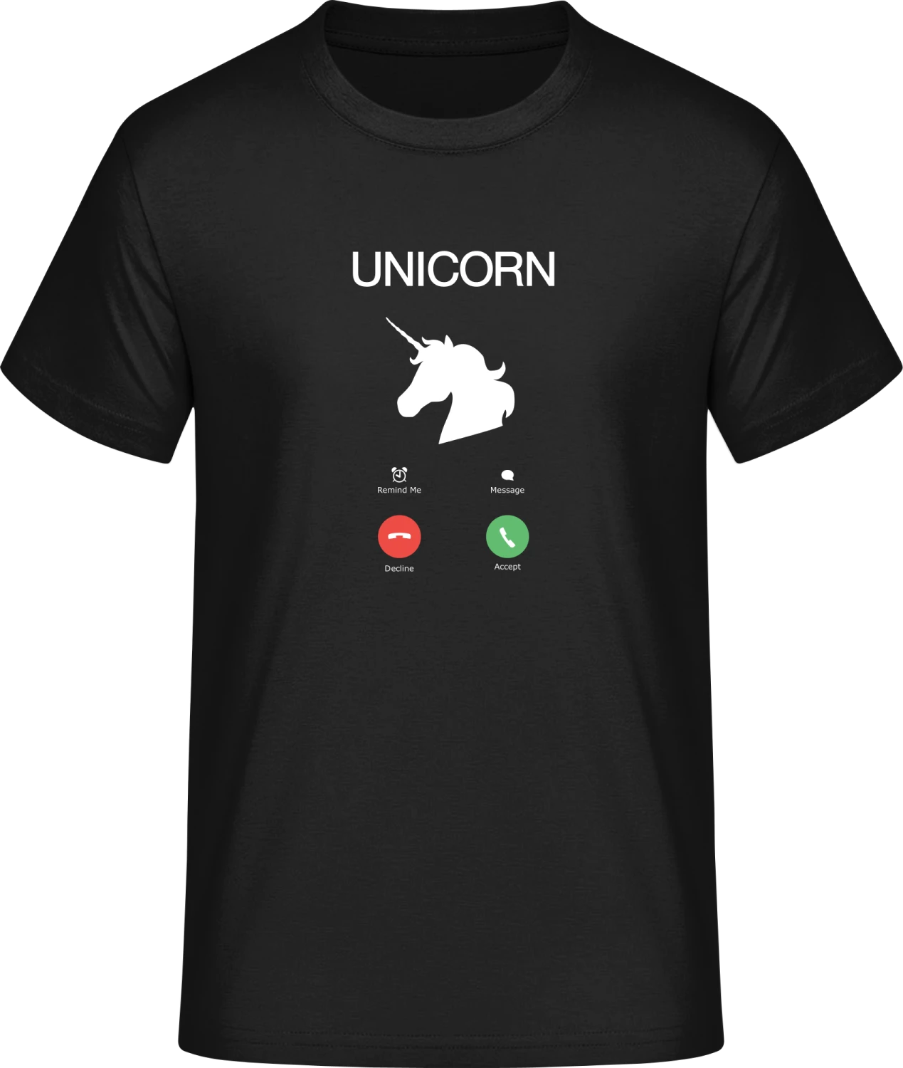 Unicorn Call Accept Decline - Front_Schwarz