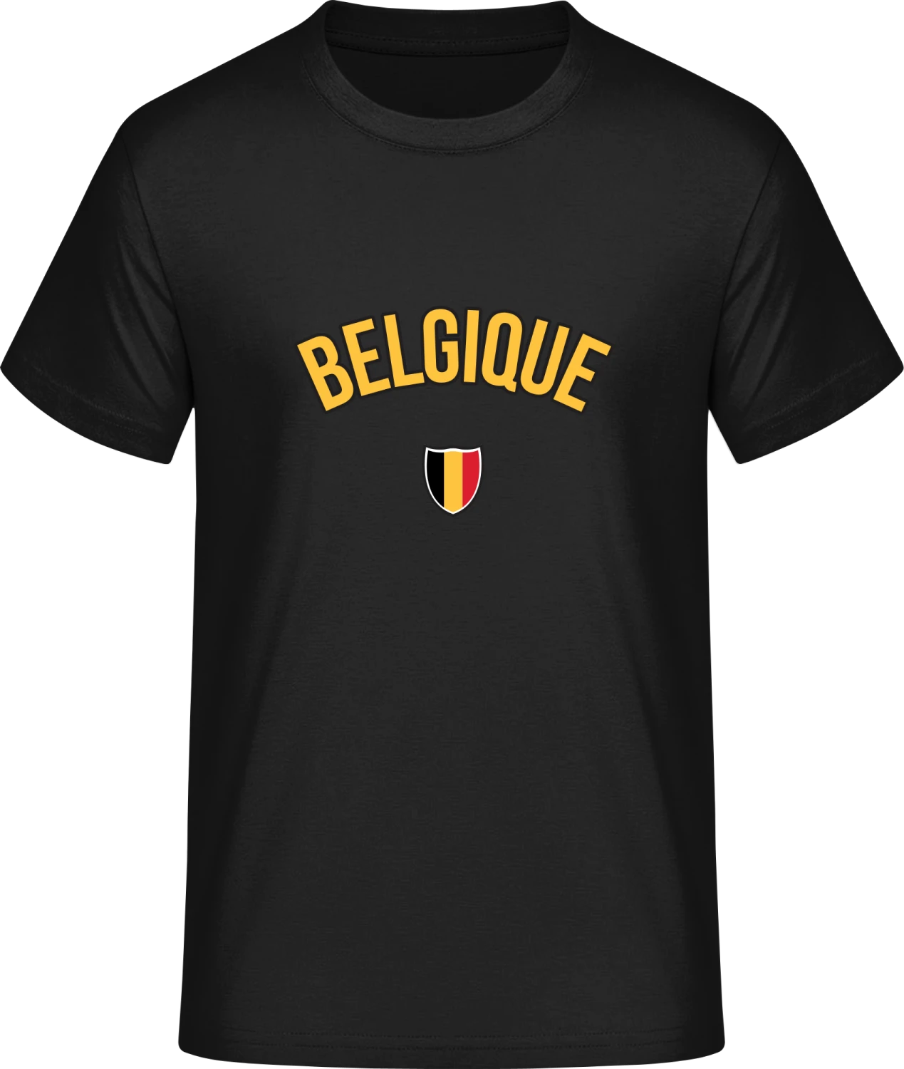 BELGIQUE Flag Fan - Front_Schwarz