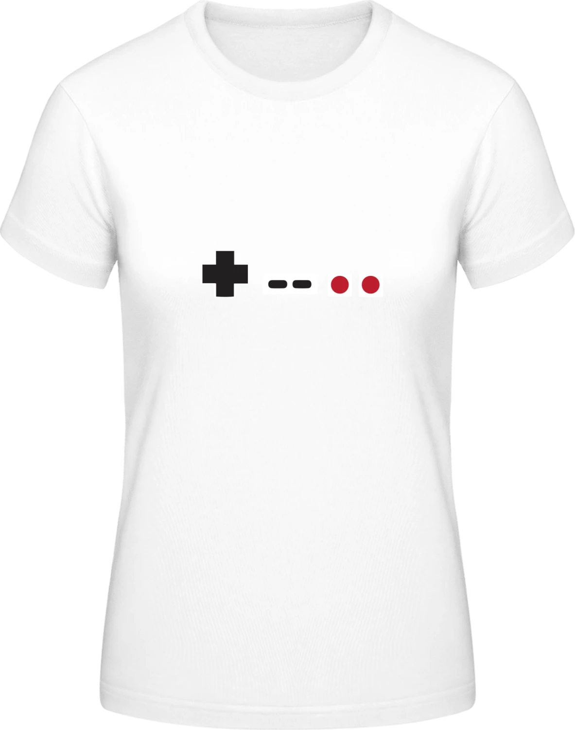 Old School Controller - White #E190 women T-Shirt - Front
