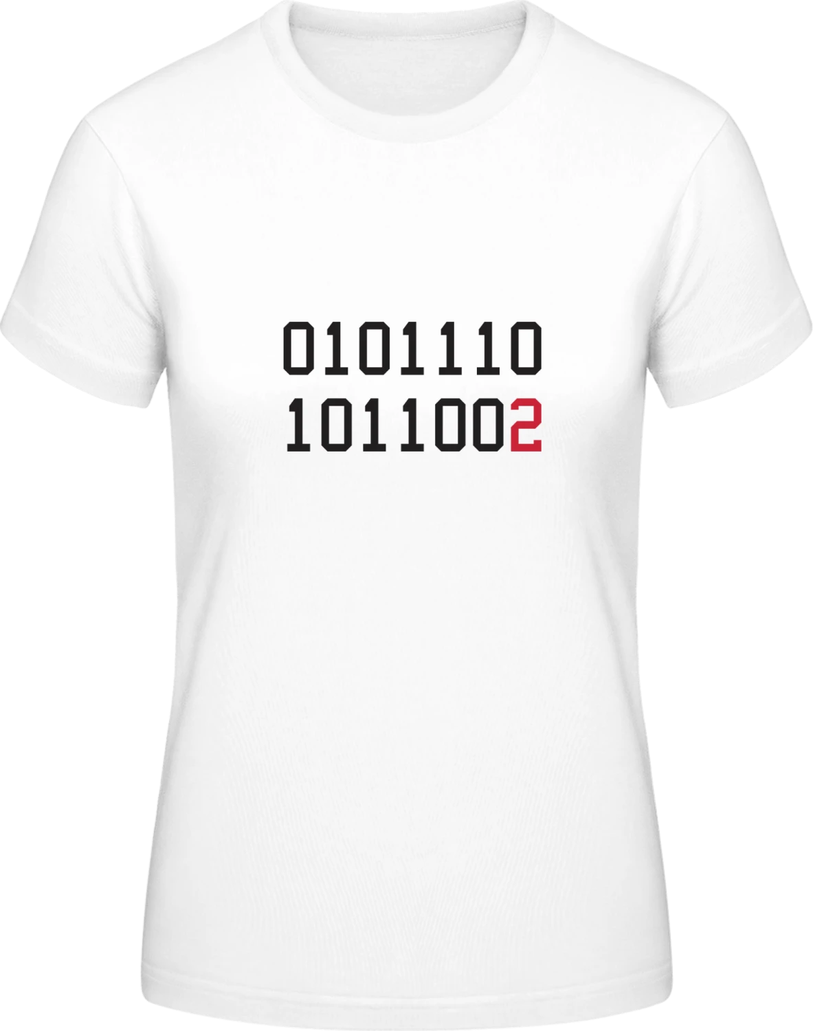 Binary Code Think Different - White #E190 women T-Shirt - Front