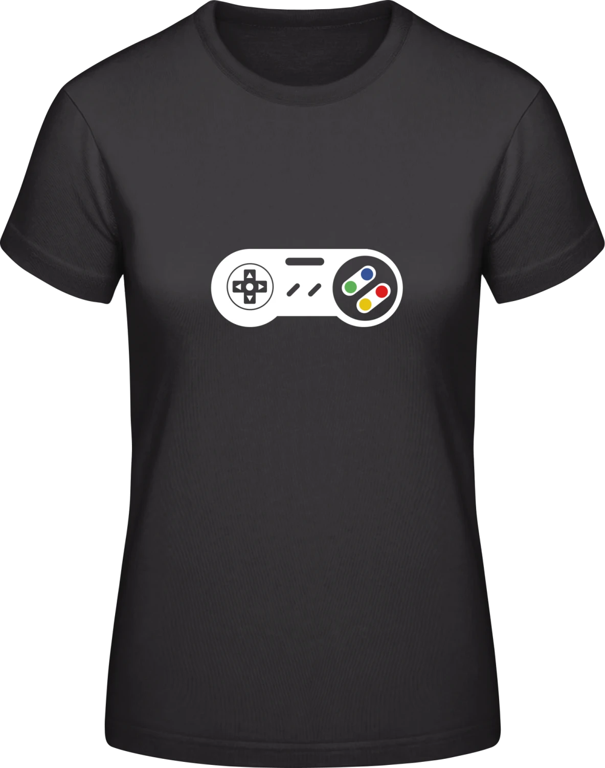 SNes Controller - Black #E190 women T-Shirt - Front
