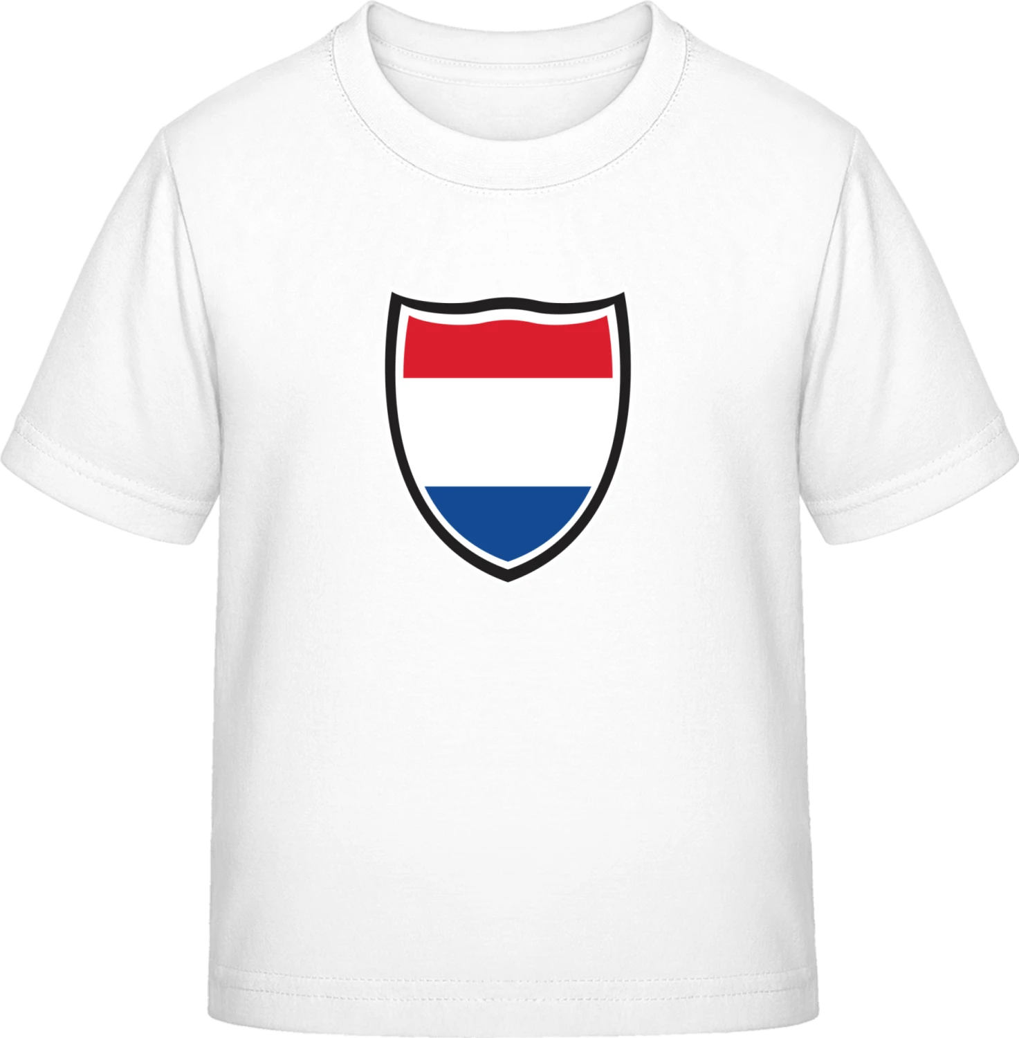 Netherlands Shield Flag - White Exact 190 Kids - Front