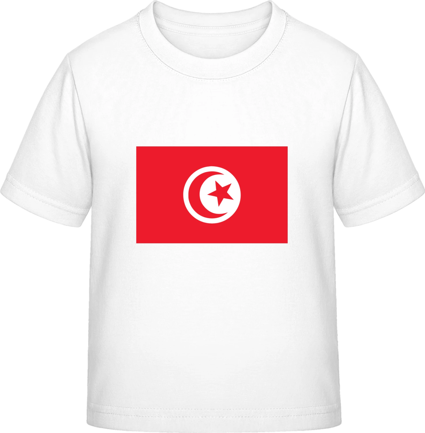 Tunisian Flag - White Exact 190 Kids - Front