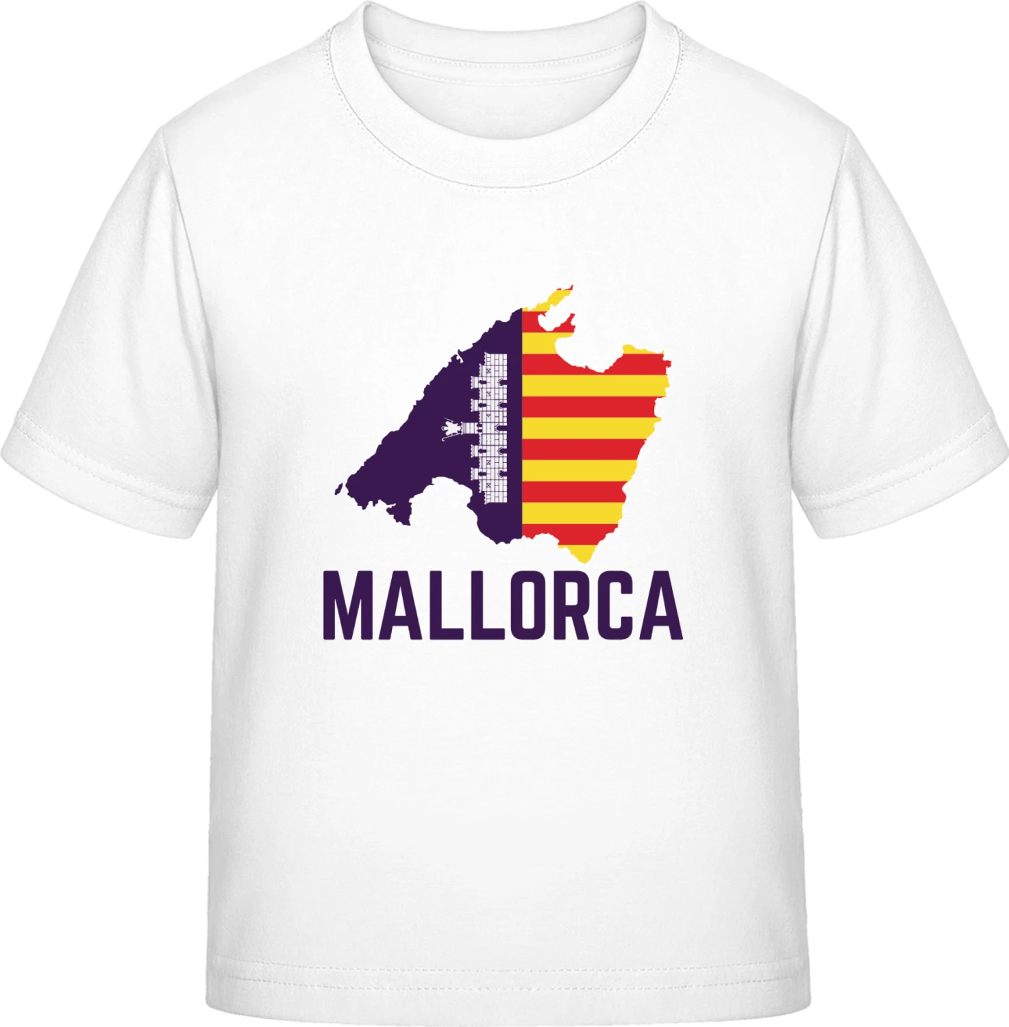 Mallorca Map - White Exact 190 Kids - Front