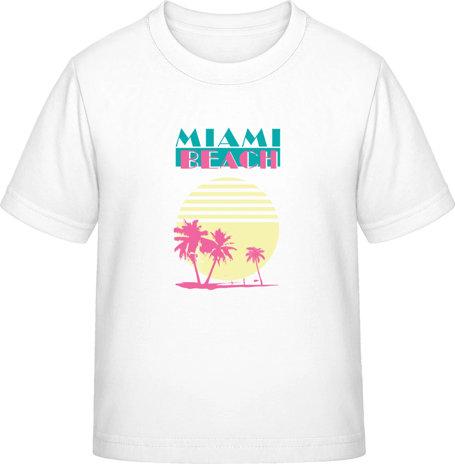 Miami Beach Sunset - White Exact 190 Kids - Front