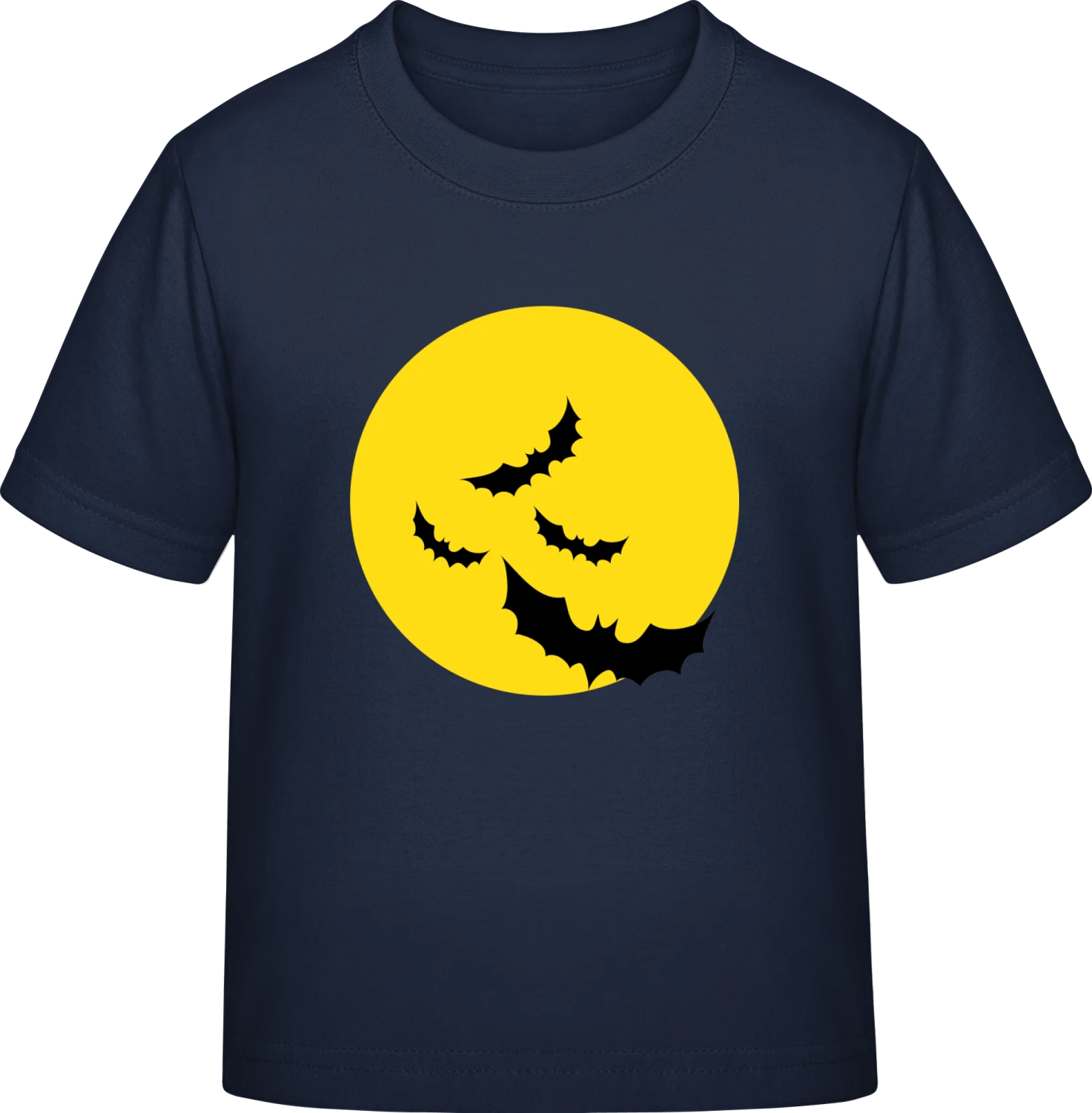 Bats Illustration - Navy Exact 190 Kids - Front