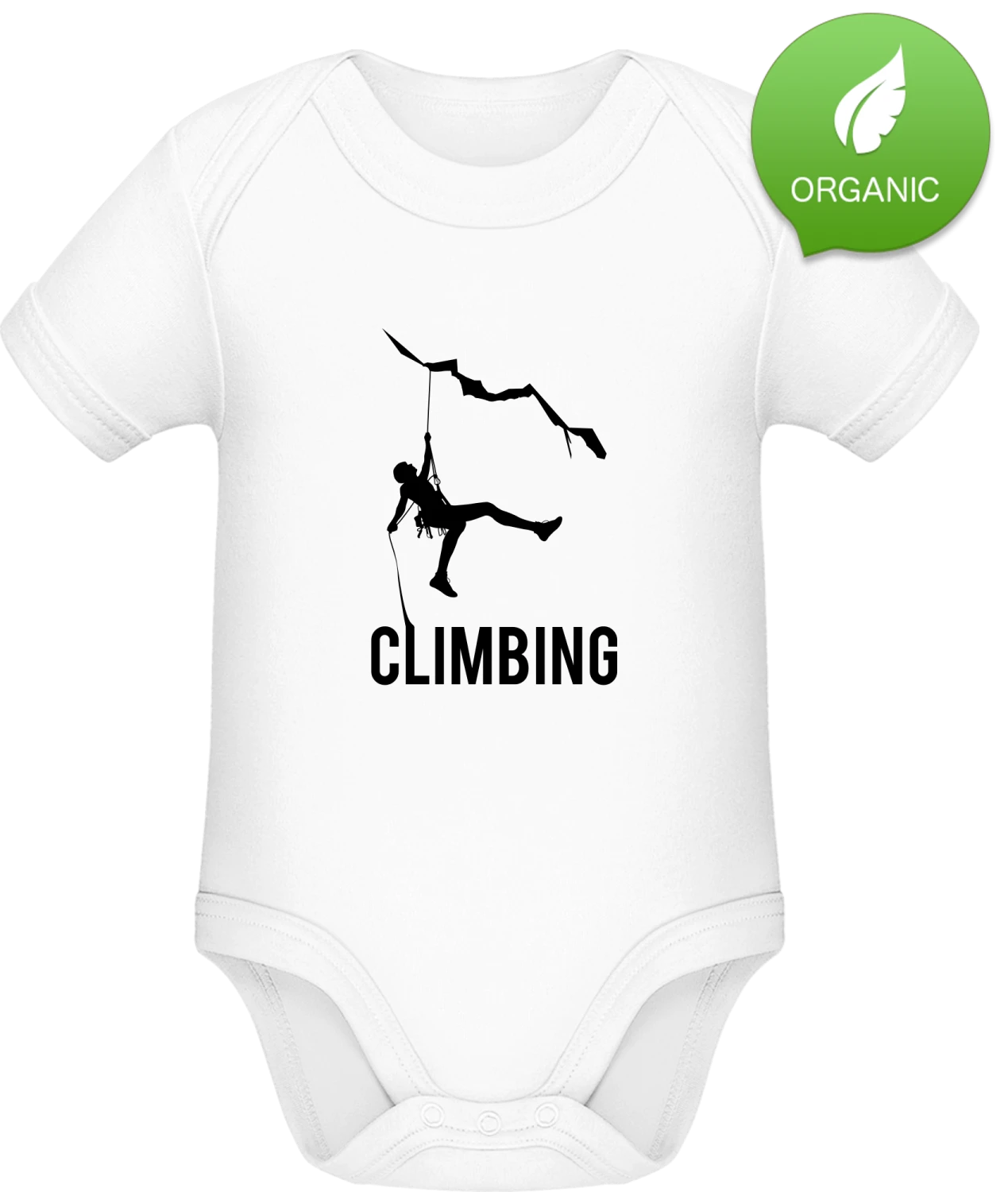 Climbing - White Organic Bodysuit - Front