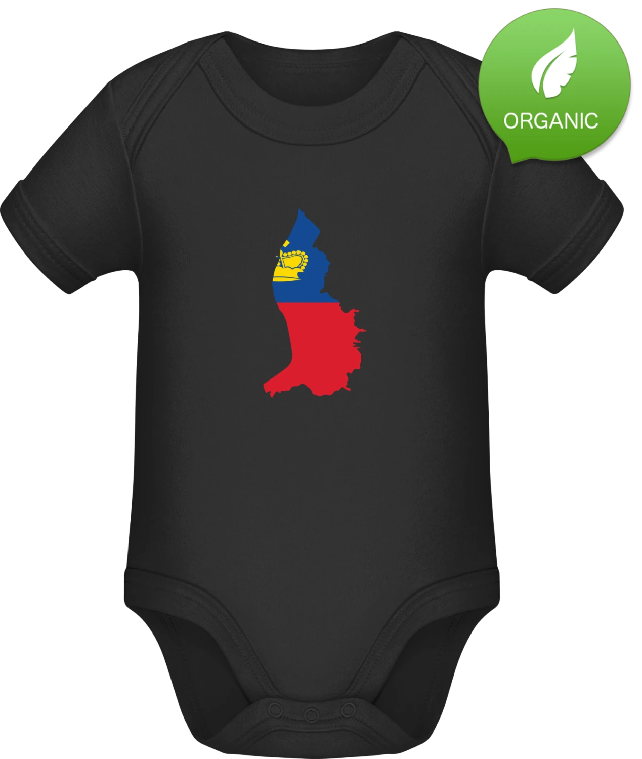 Liechtenstein - Black Organic Bodysuit - Front