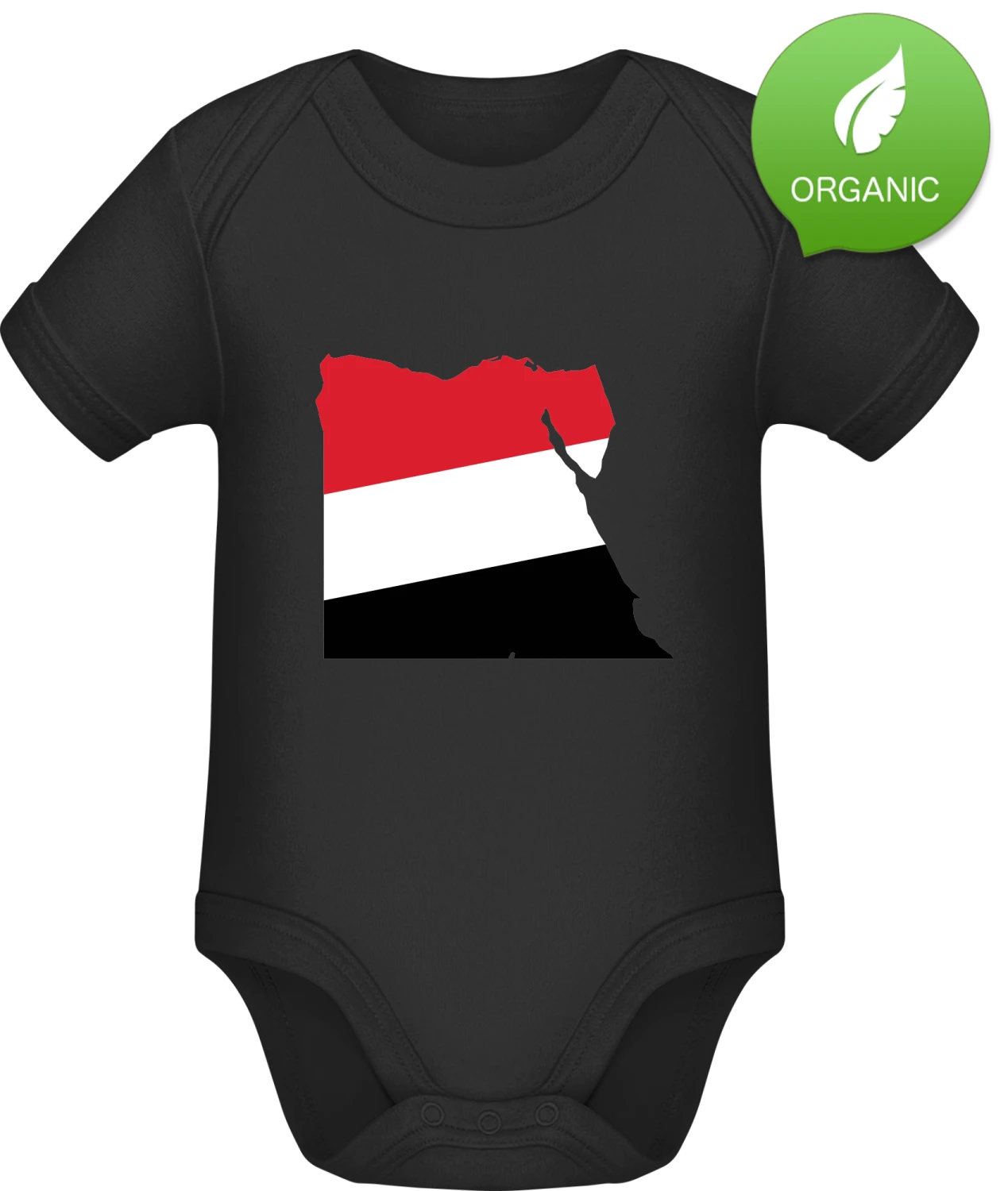 Egypt - Black Organic Bodysuit - Front
