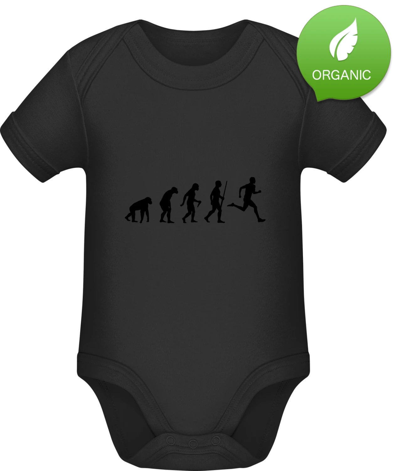Runner Evolution - Black Organic Bodysuit - Front