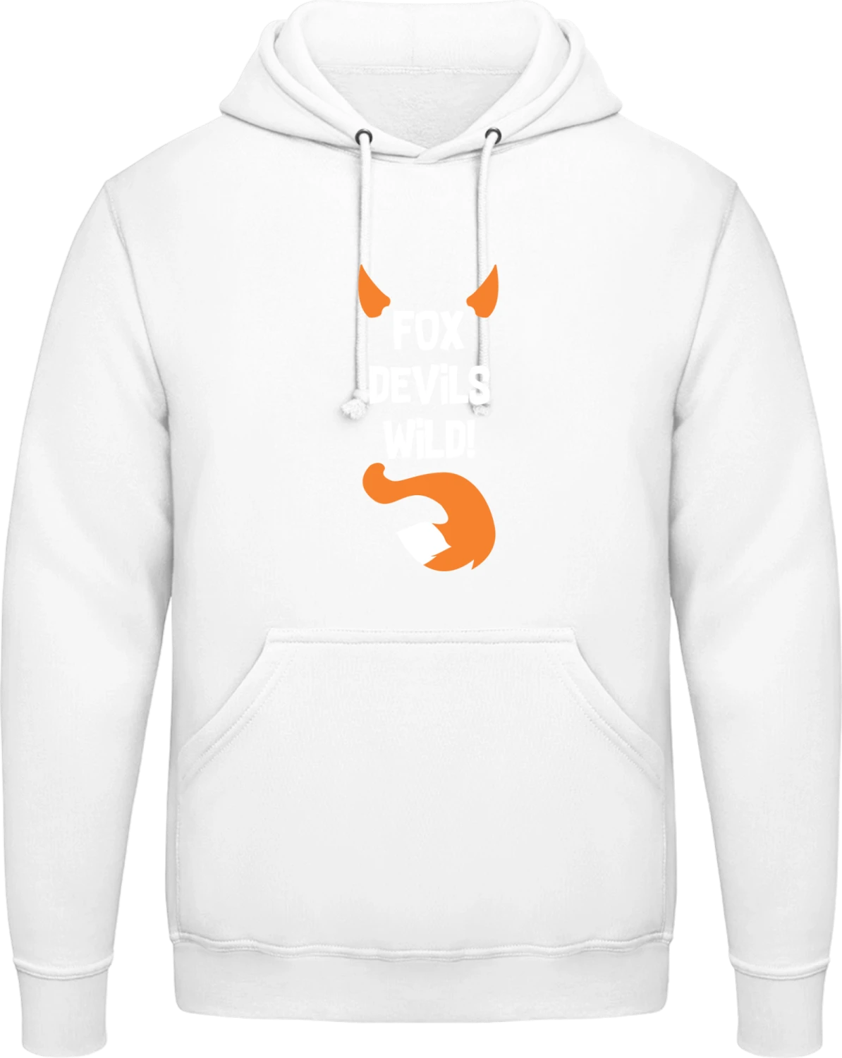 Fox Devils Wild - Arctic white AWDis man hoodie - Front