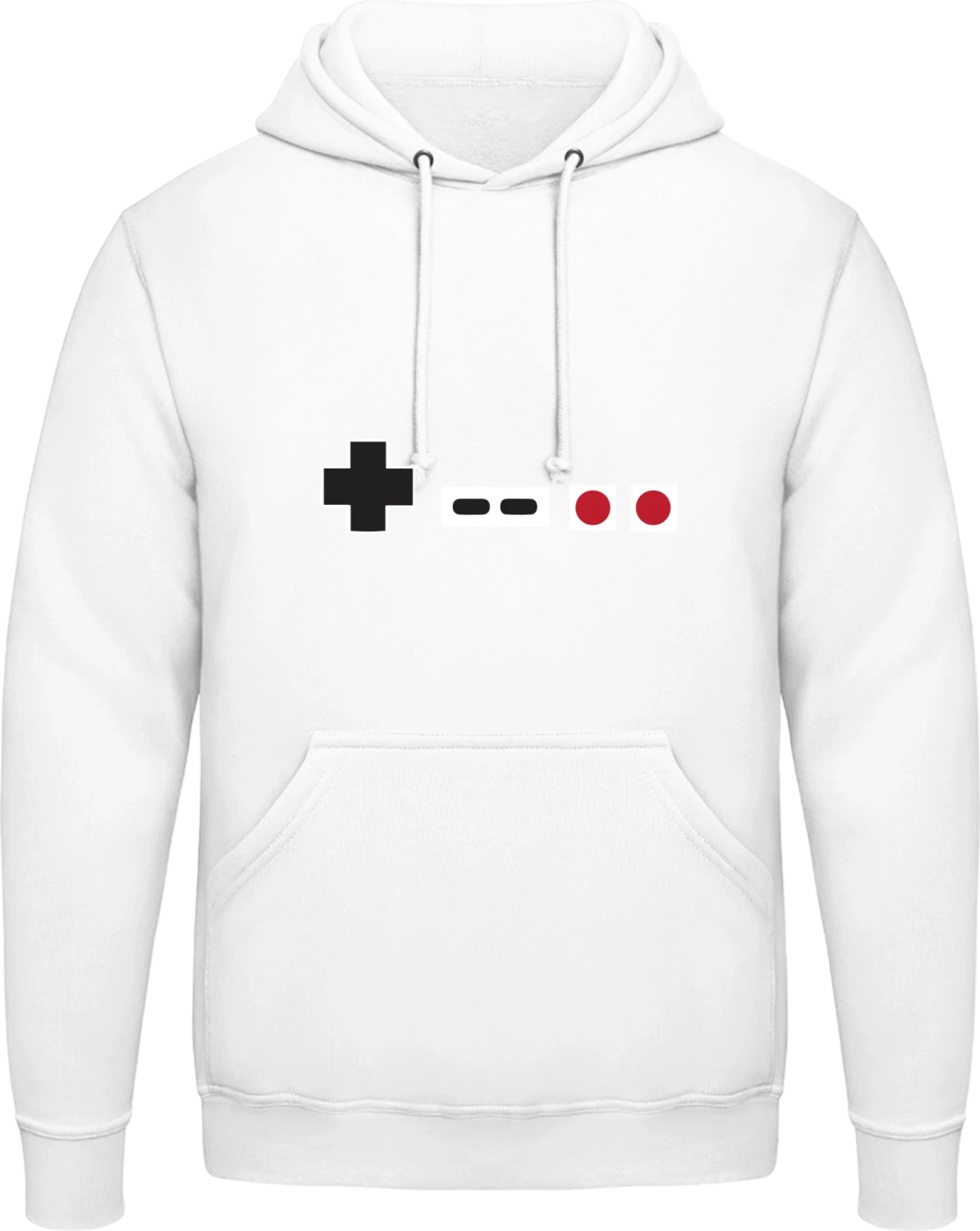 Old School Controller - Arctic white AWDis man hoodie - Front