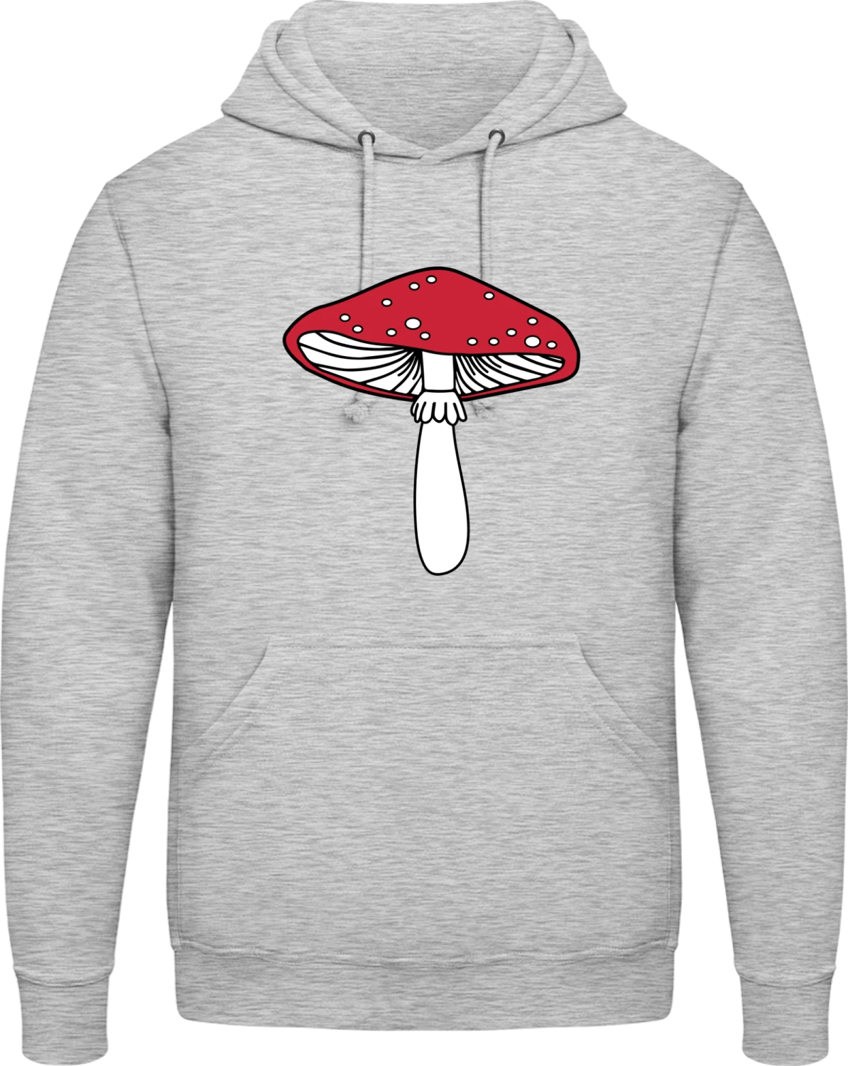 Red Mushroom - Front_Heather Grey