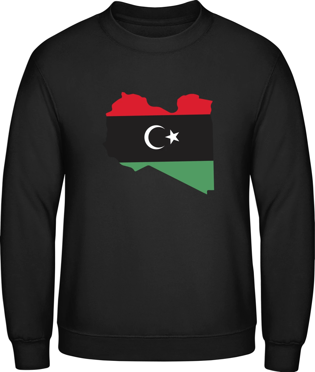 Libya Map - Black AWDis sweatshirt Men - Front