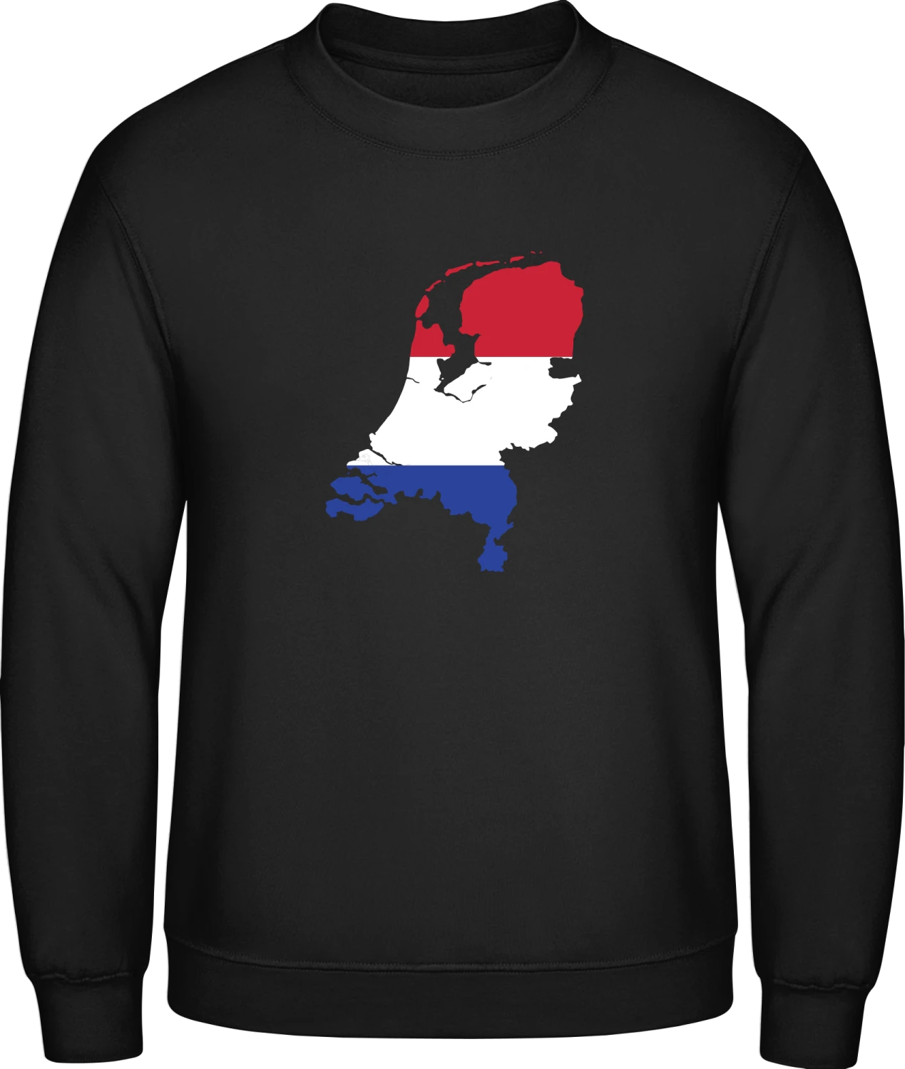 Netherlands Map - Black AWDis sweatshirt Men - Front