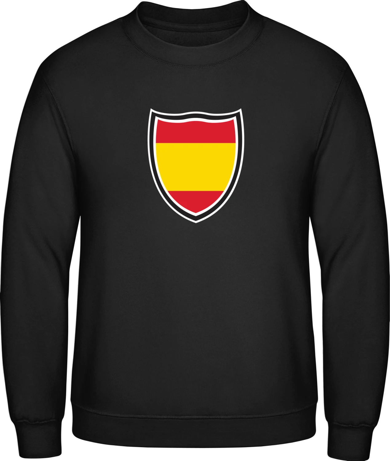 Spain Shield Flag - Black AWDis sweatshirt Men - Front