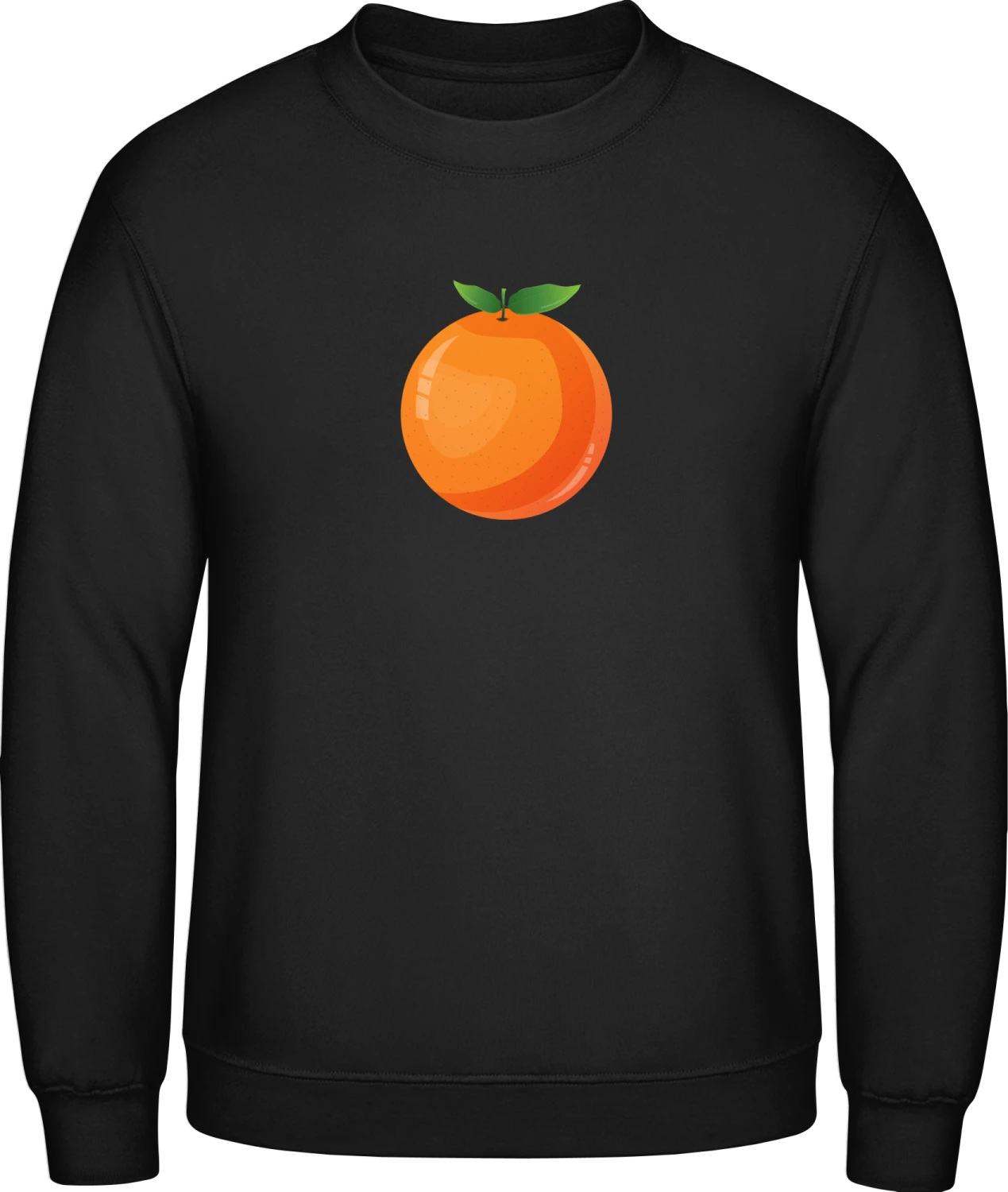 Orange - Black AWDis sweatshirt Men - Front