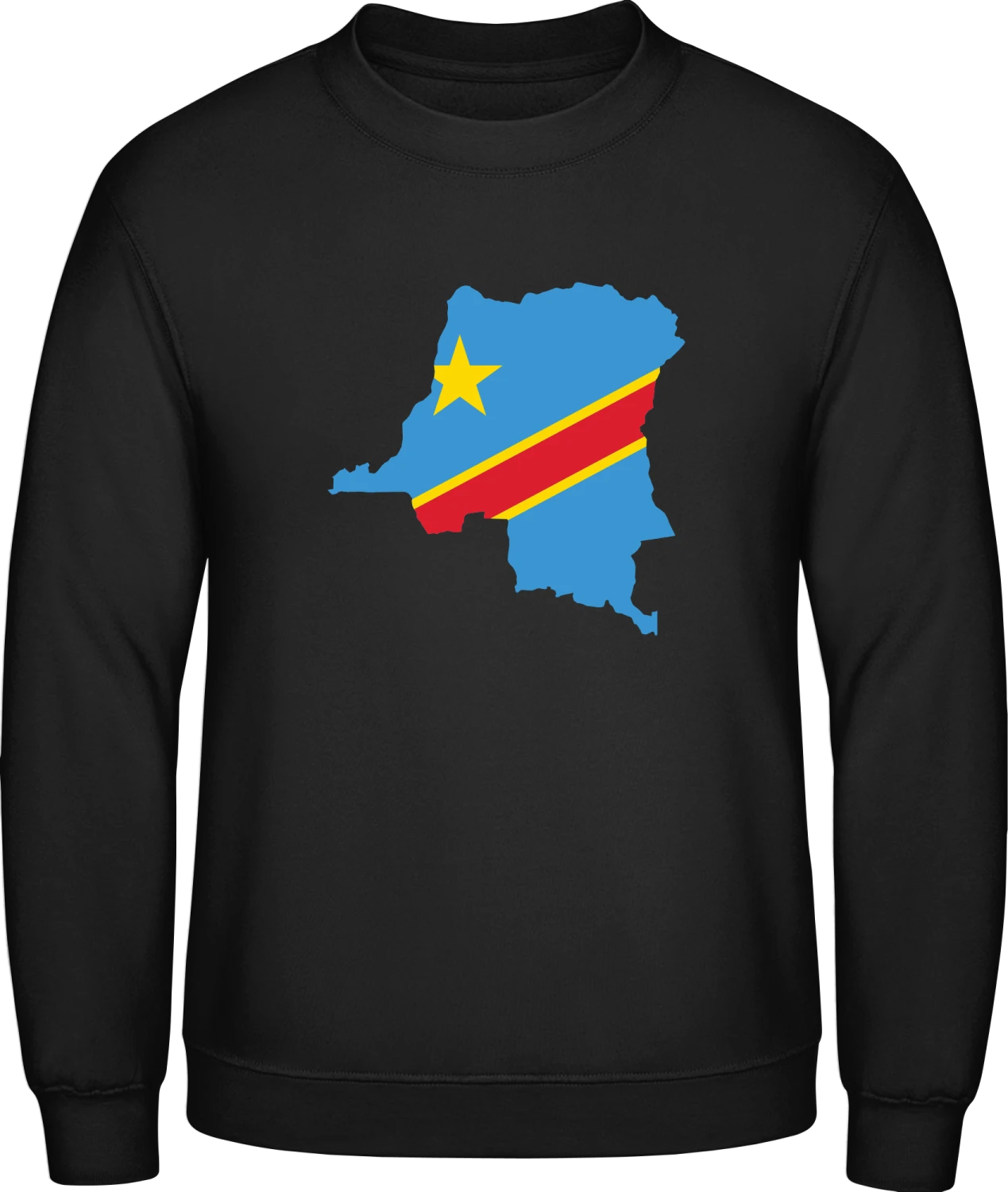 Kongo Map - Black AWDis sweatshirt Men - Front