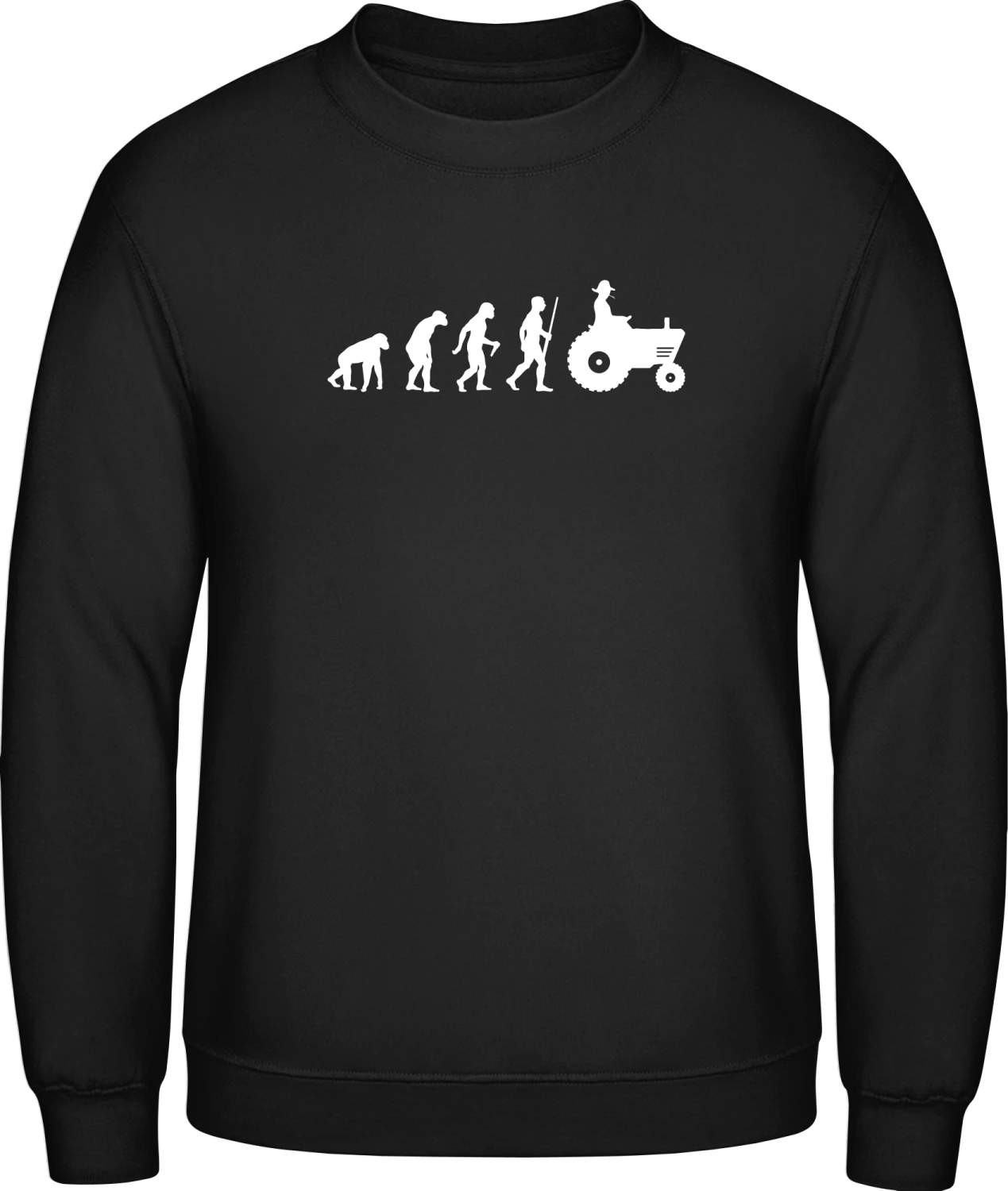 Farmer Evolution - Black AWDis sweatshirt Men - Front