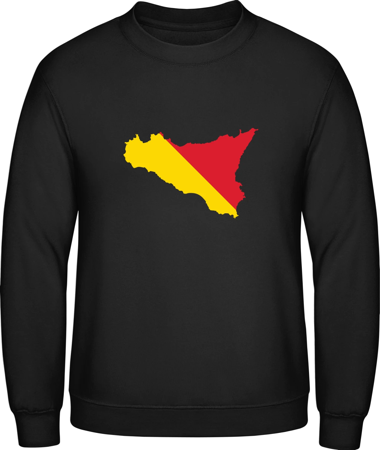 Sicily Map - Black AWDis sweatshirt Men - Front