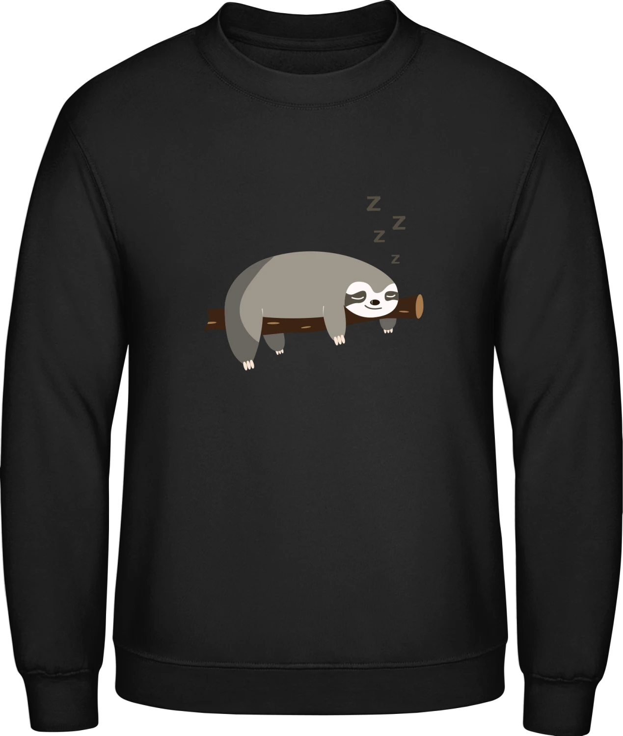 Sleeping Sloth - Black AWDis sweatshirt Men - Front