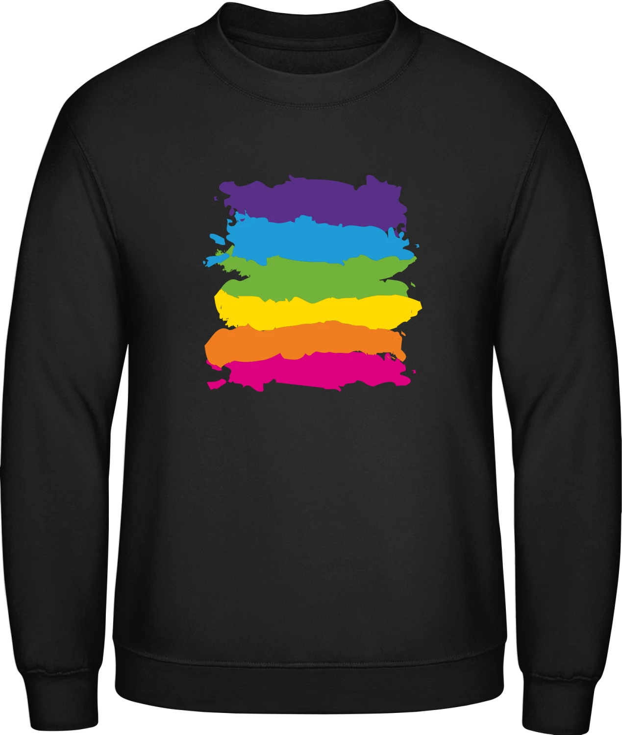 Rainbow Splash - Black AWDis sweatshirt Men - Front