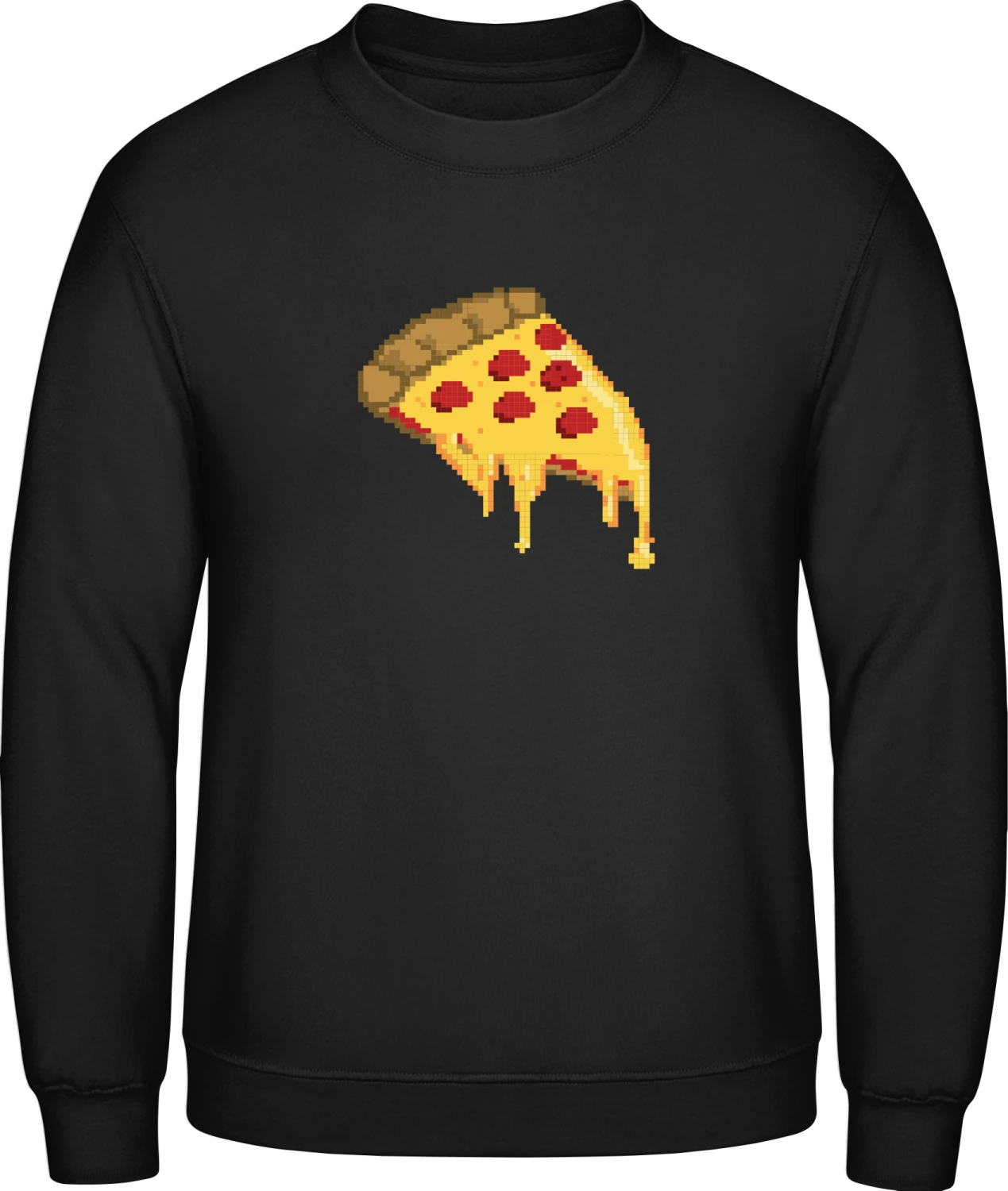 Pixel Pizza - Black AWDis sweatshirt Men - Front